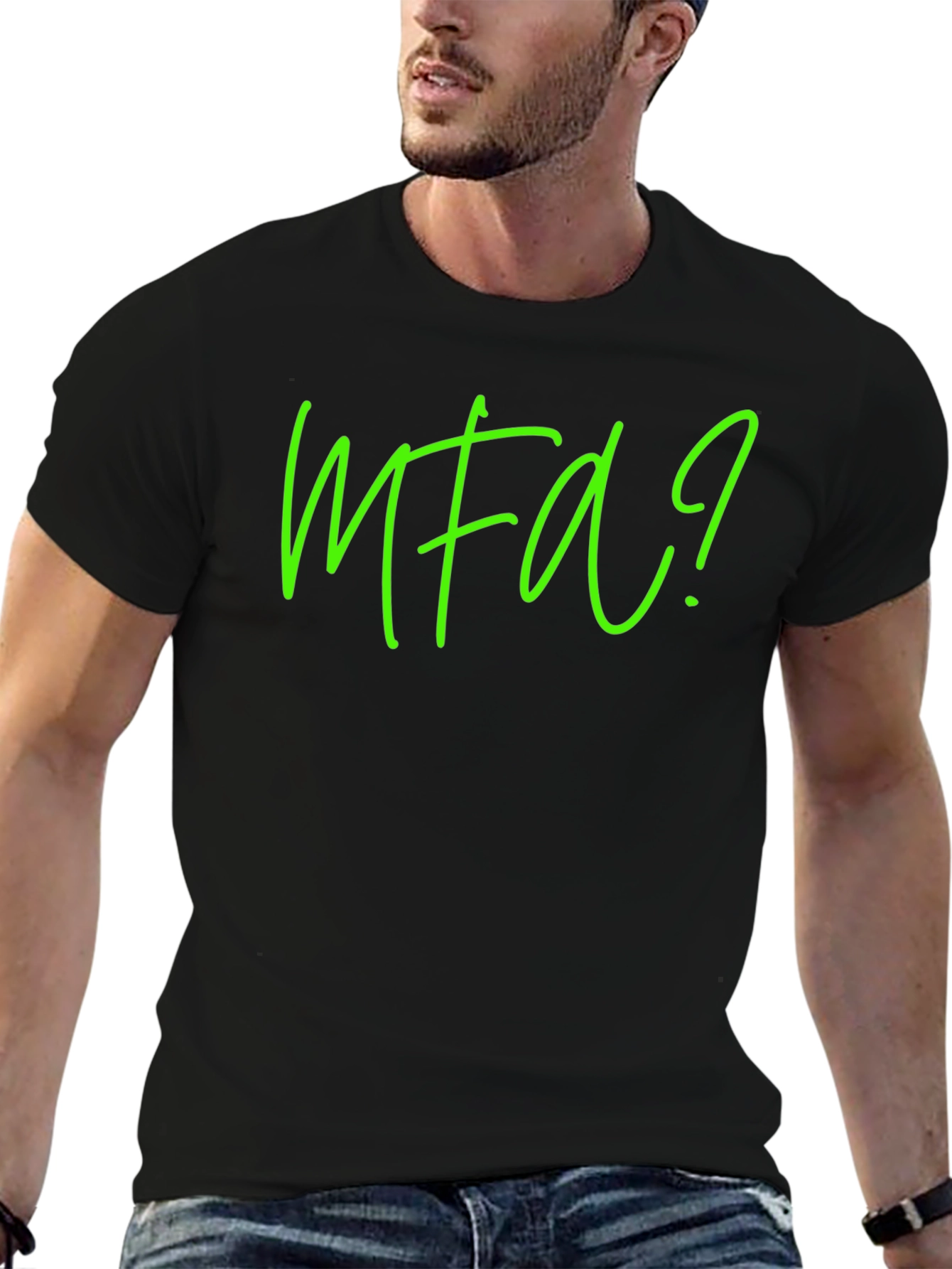 MFA? Graphic Tee - Soft Black Cotton T-Shirt