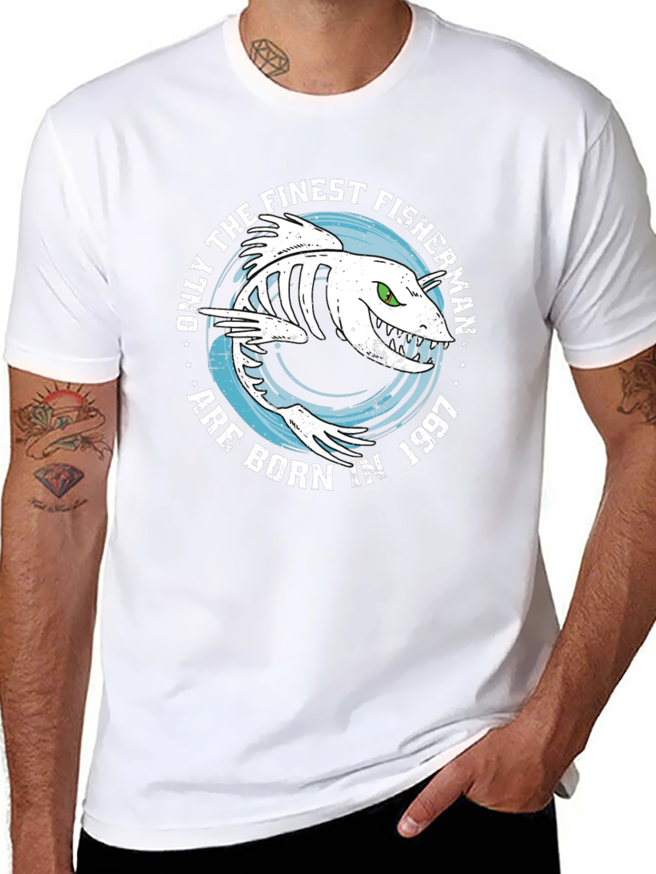 Finest Fisherman Born in 1997 Graphic Tee