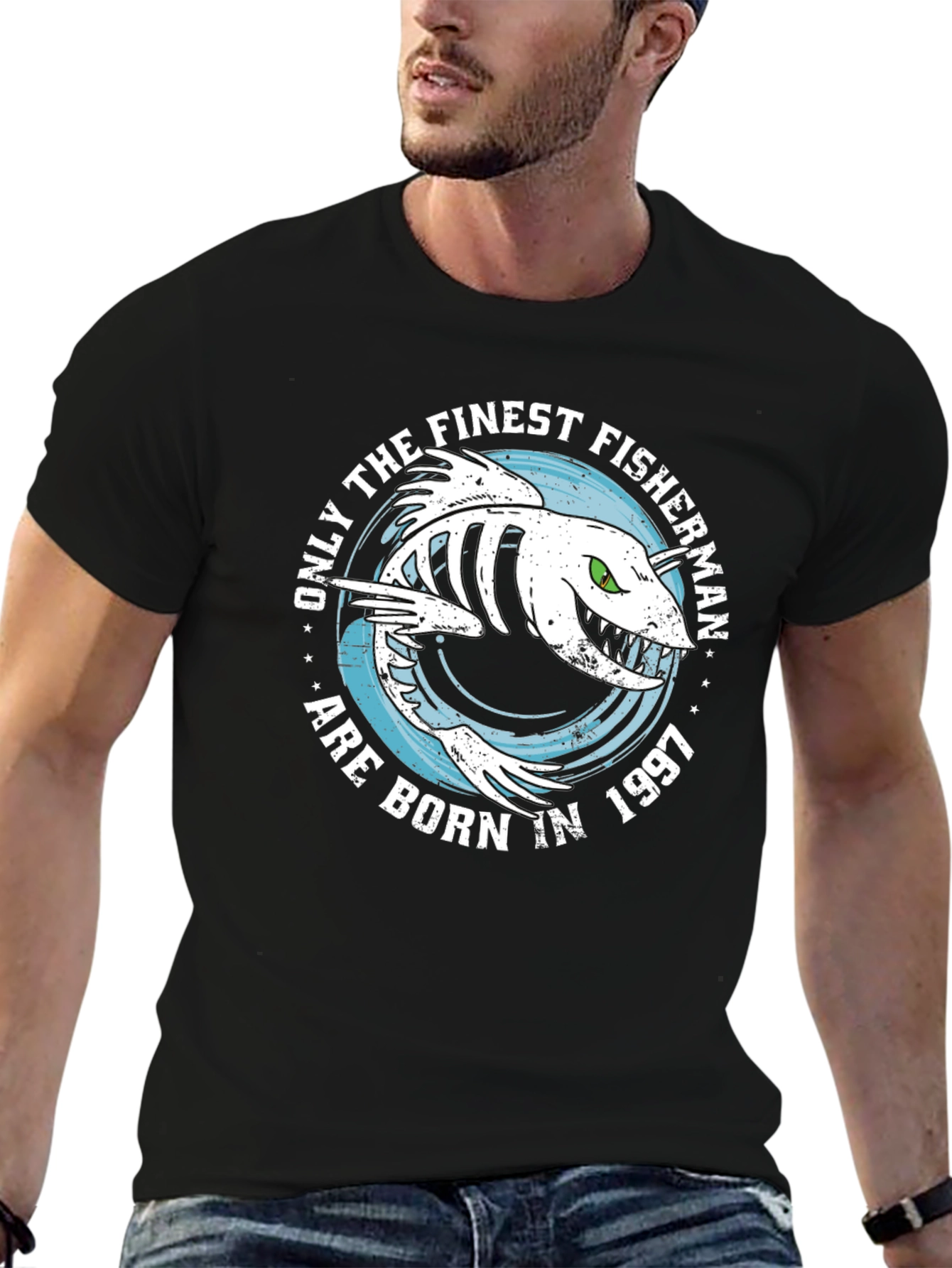 Finest Fisherman Born in 1997 Graphic Tee