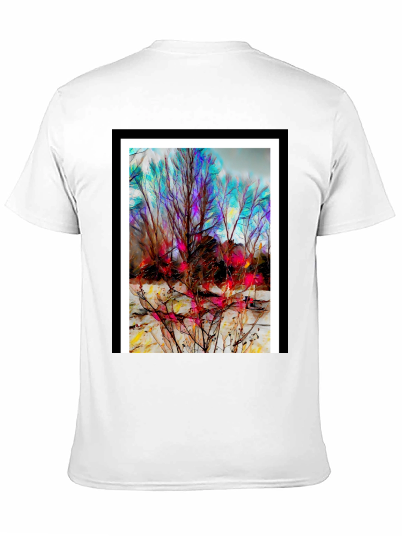 Abstract Winter Tree Art T-Shirt - Unique Design