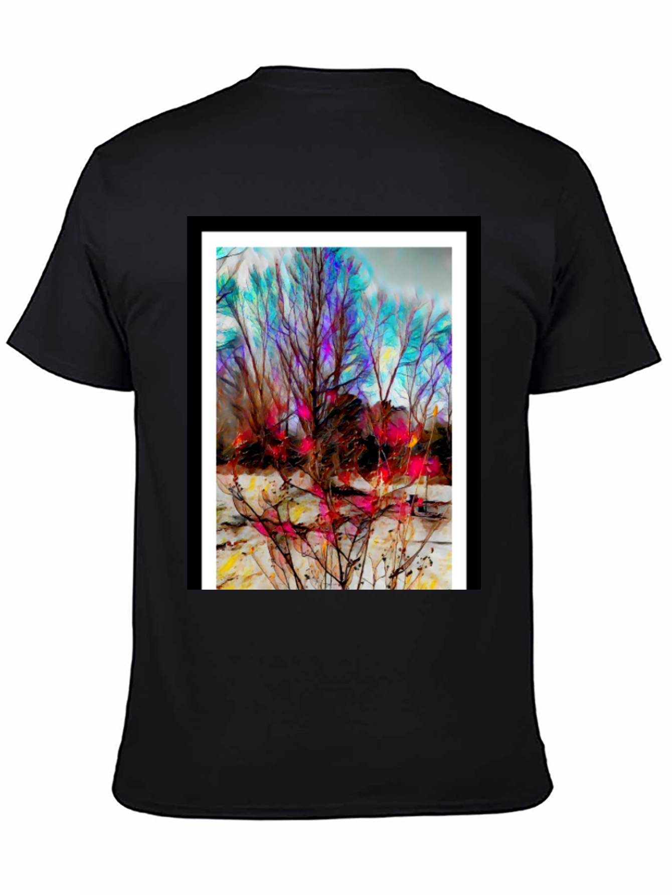 Abstract Winter Tree Art T-Shirt - Unique Design