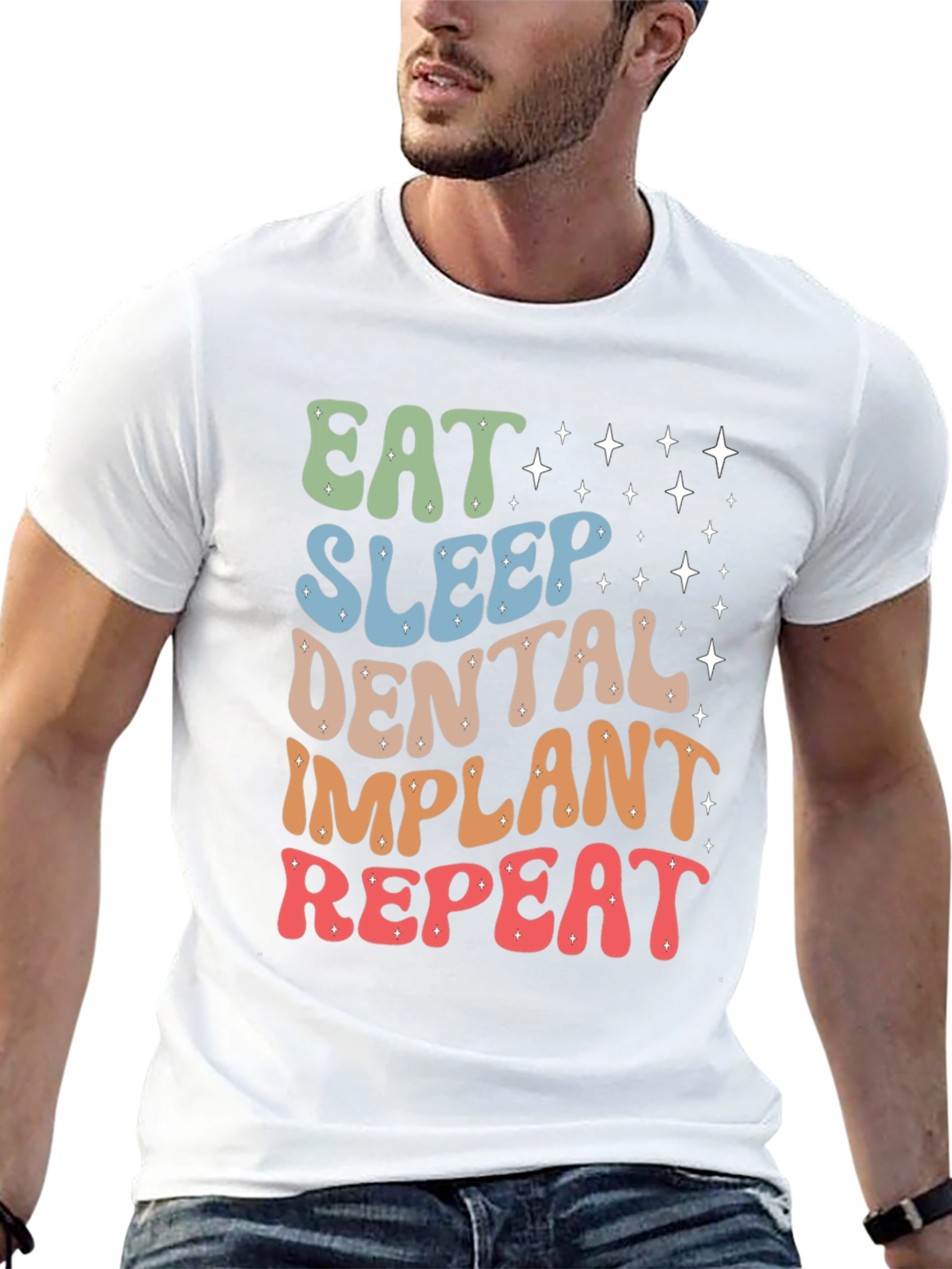 Eat Sleep Dental Implant Repeat T-Shirt