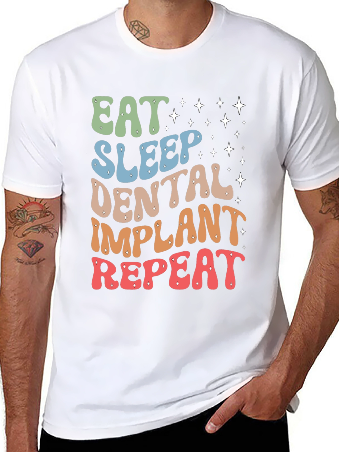 Eat Sleep Dental Implant Repeat T-Shirt