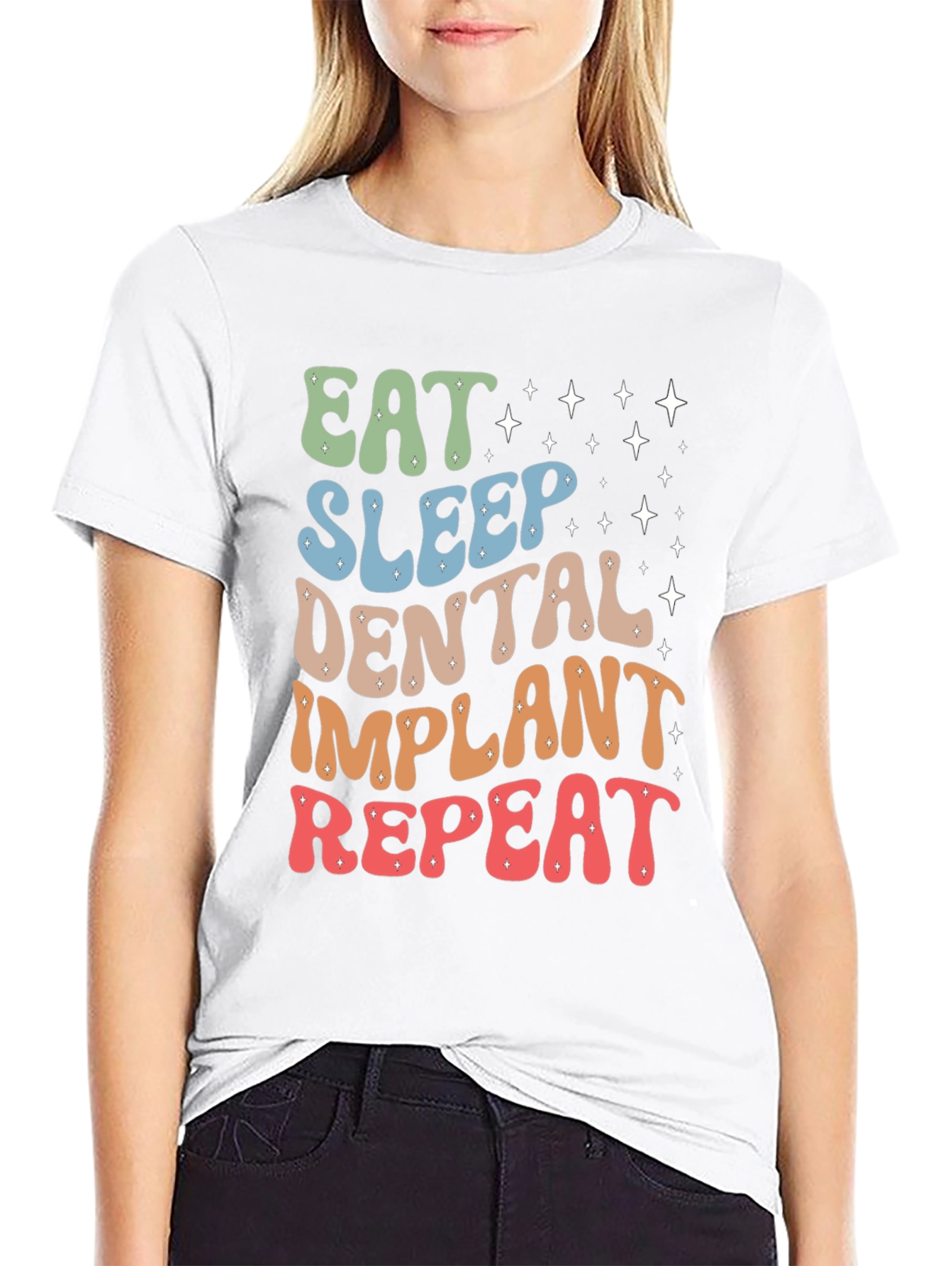 Eat Sleep Dental Implant Repeat T-Shirt