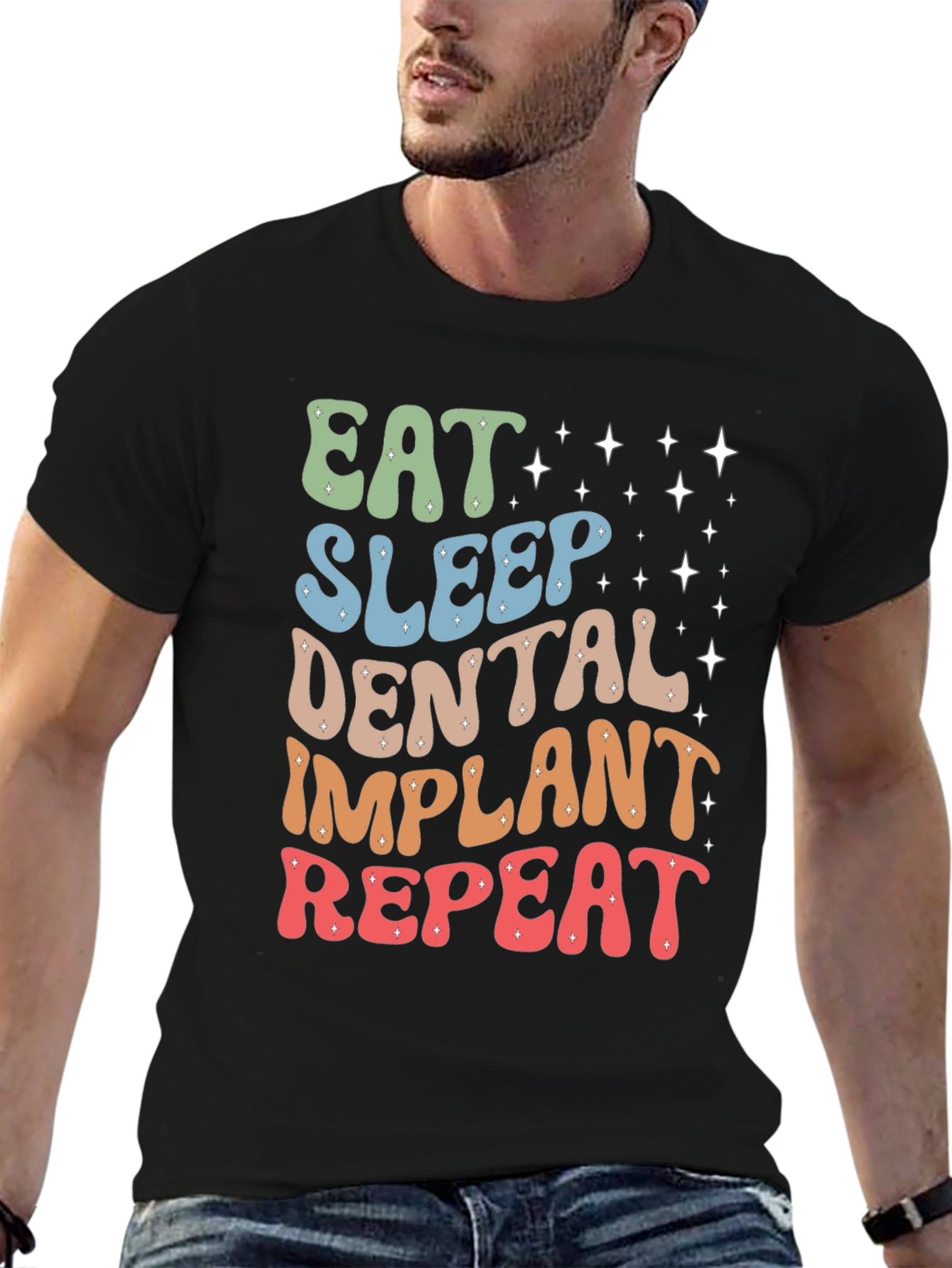 Eat Sleep Dental Implant Repeat T-Shirt