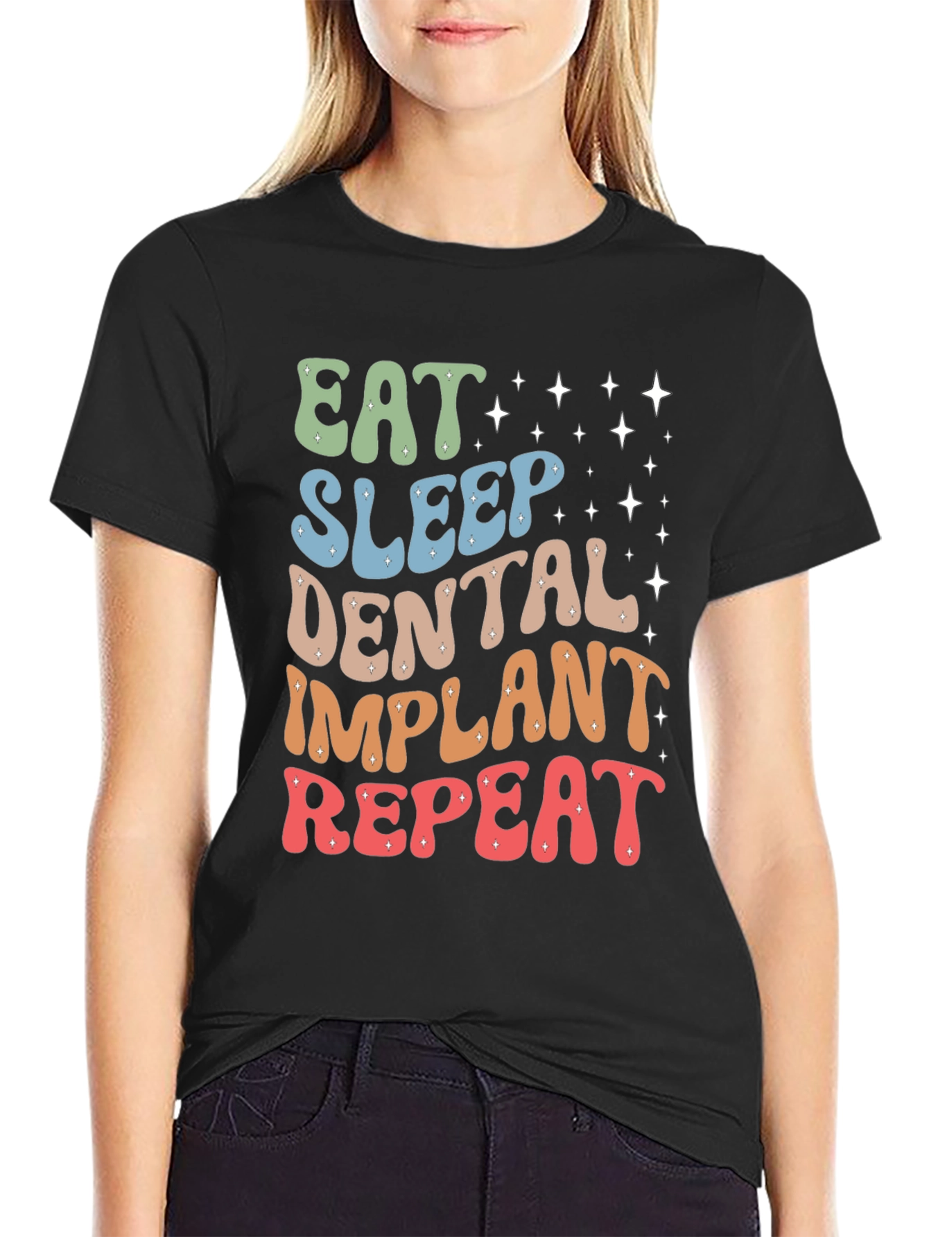 Eat Sleep Dental Implant Repeat T-Shirt