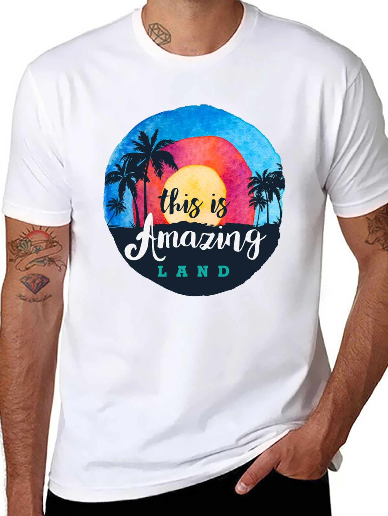 Amazing Land Graphic Tee - Island Vibes