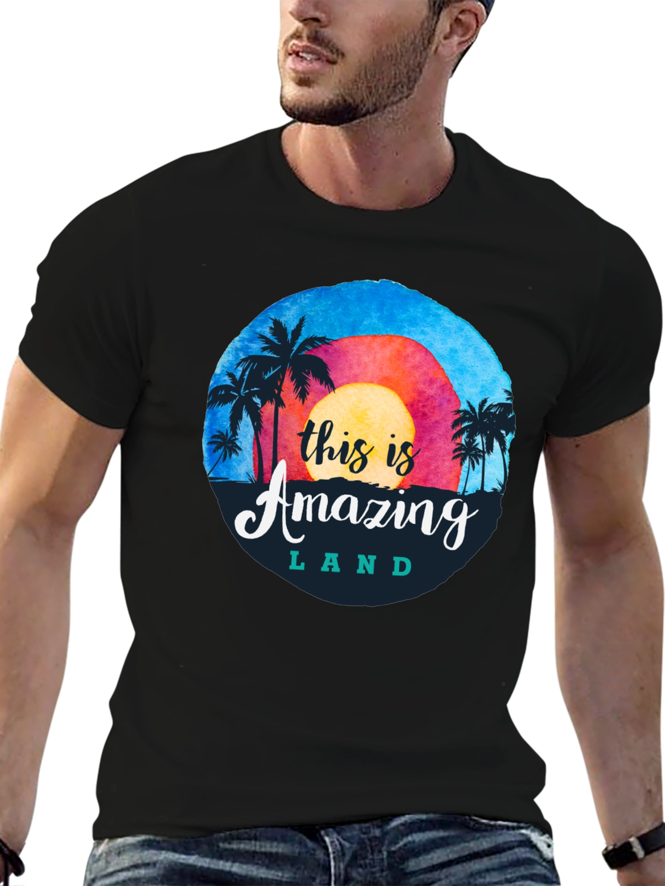 Amazing Land Graphic Tee - Island Vibes