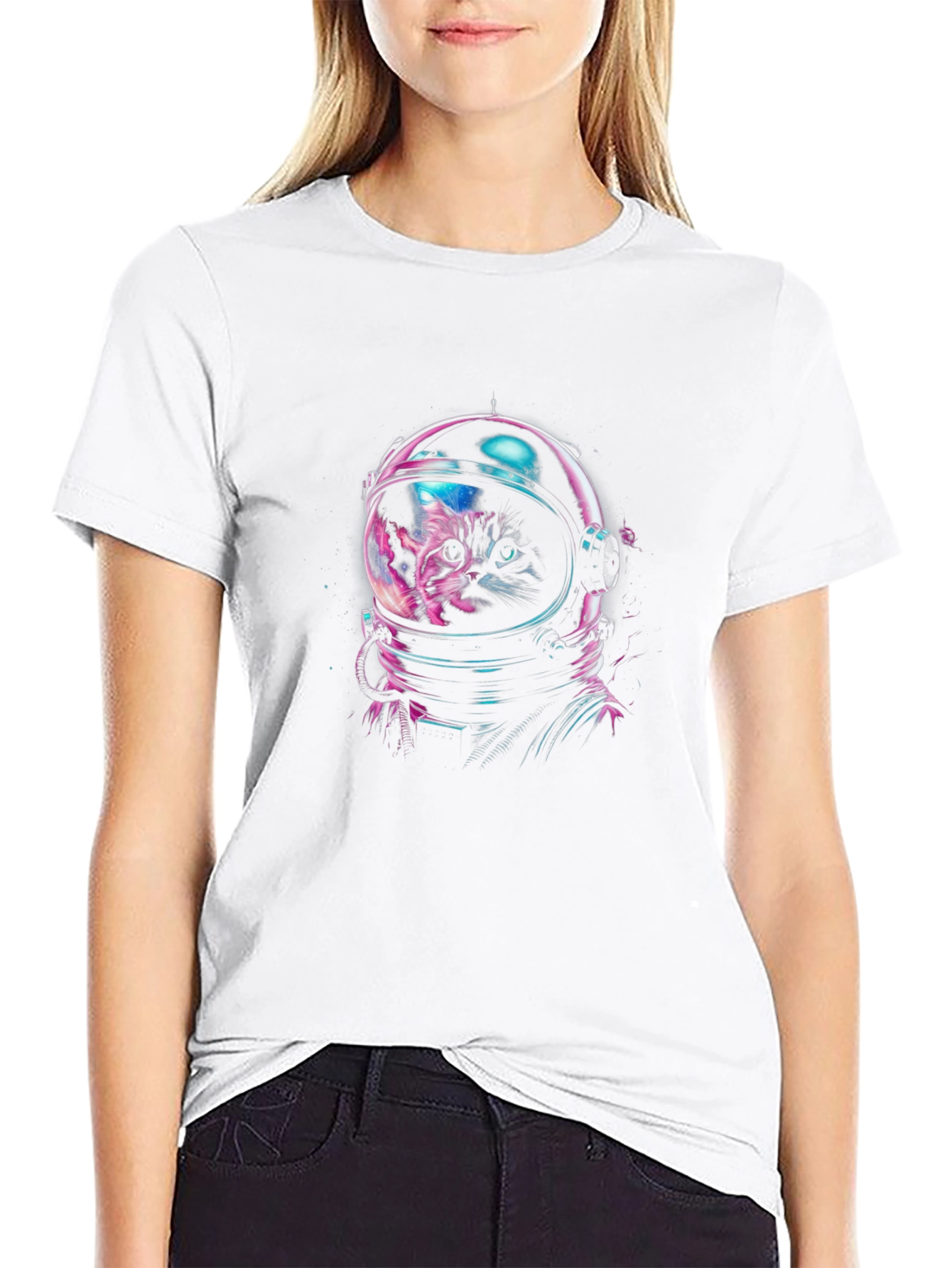 Cat Astronaut Graphic T-Shirt - Space Kitty Tee