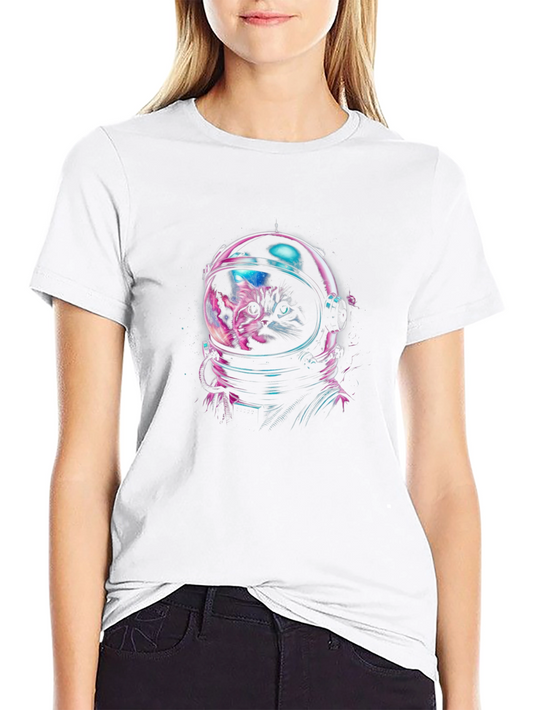 Cat Astronaut Graphic T-Shirt - Space Kitty Tee