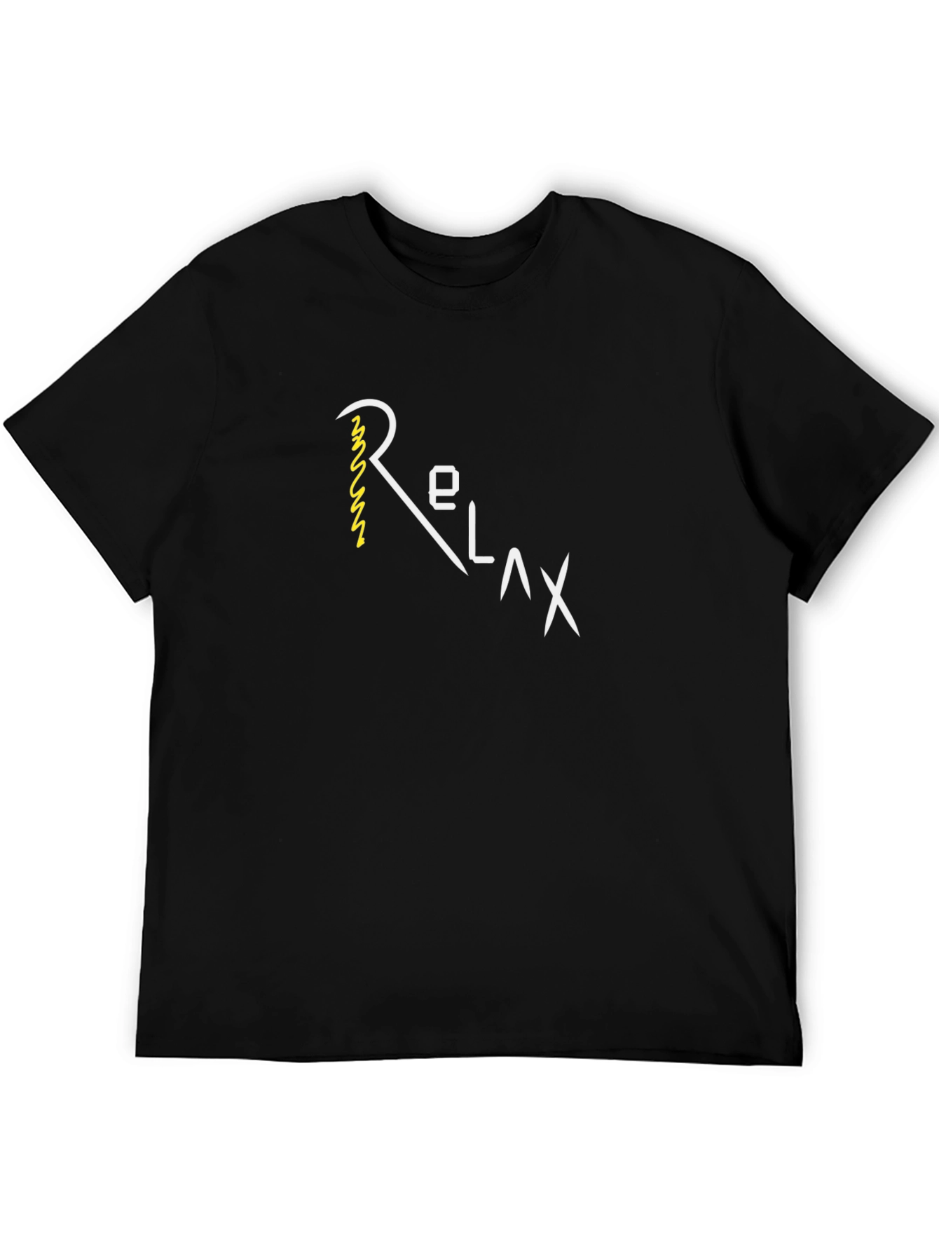 Relax T-Shirt: Stylish Black Cotton Tee