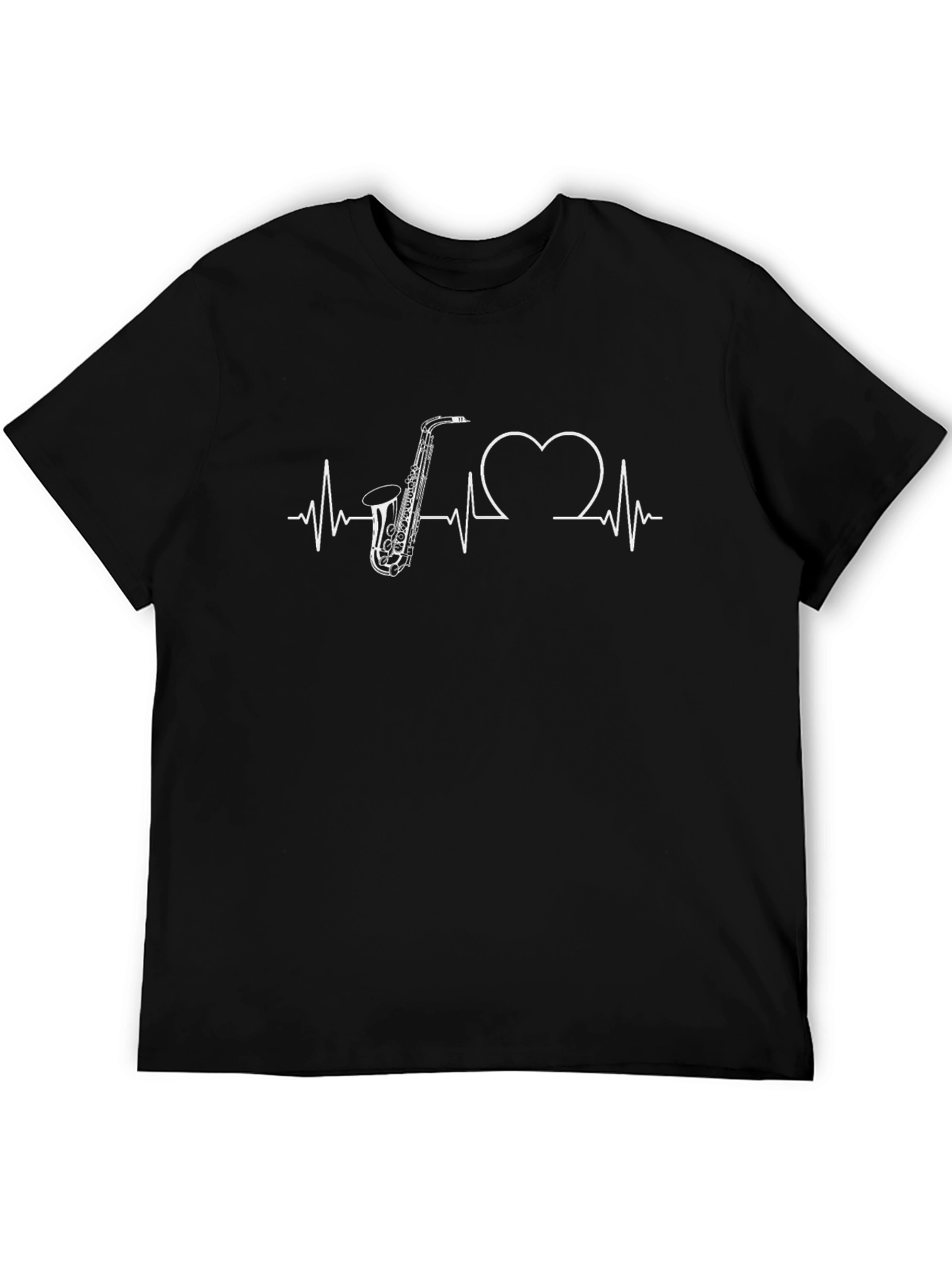 Saxophone Heartbeat Graphic Tee