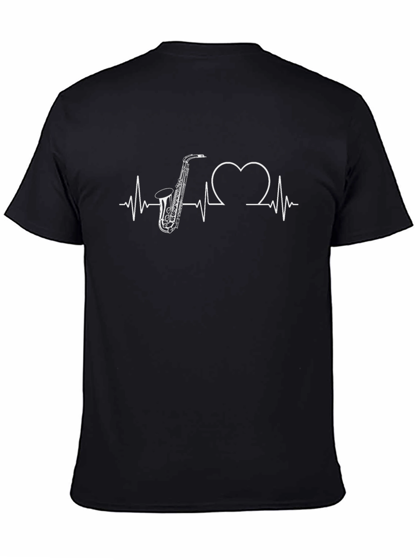 Saxophone Heartbeat Graphic Tee