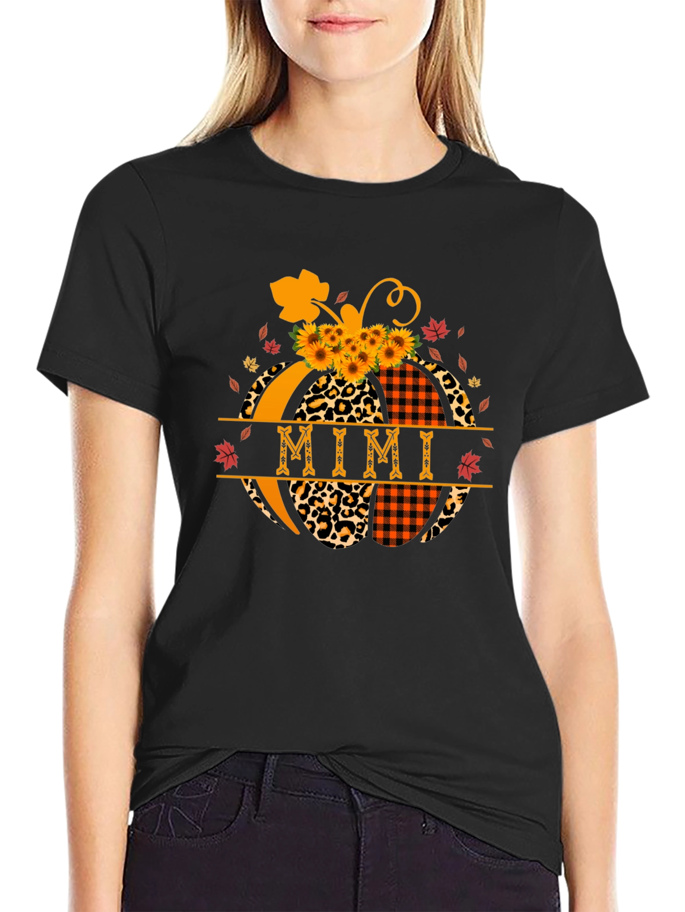 Mimi Pumpkin T-Shirt Fall Thanksgiving