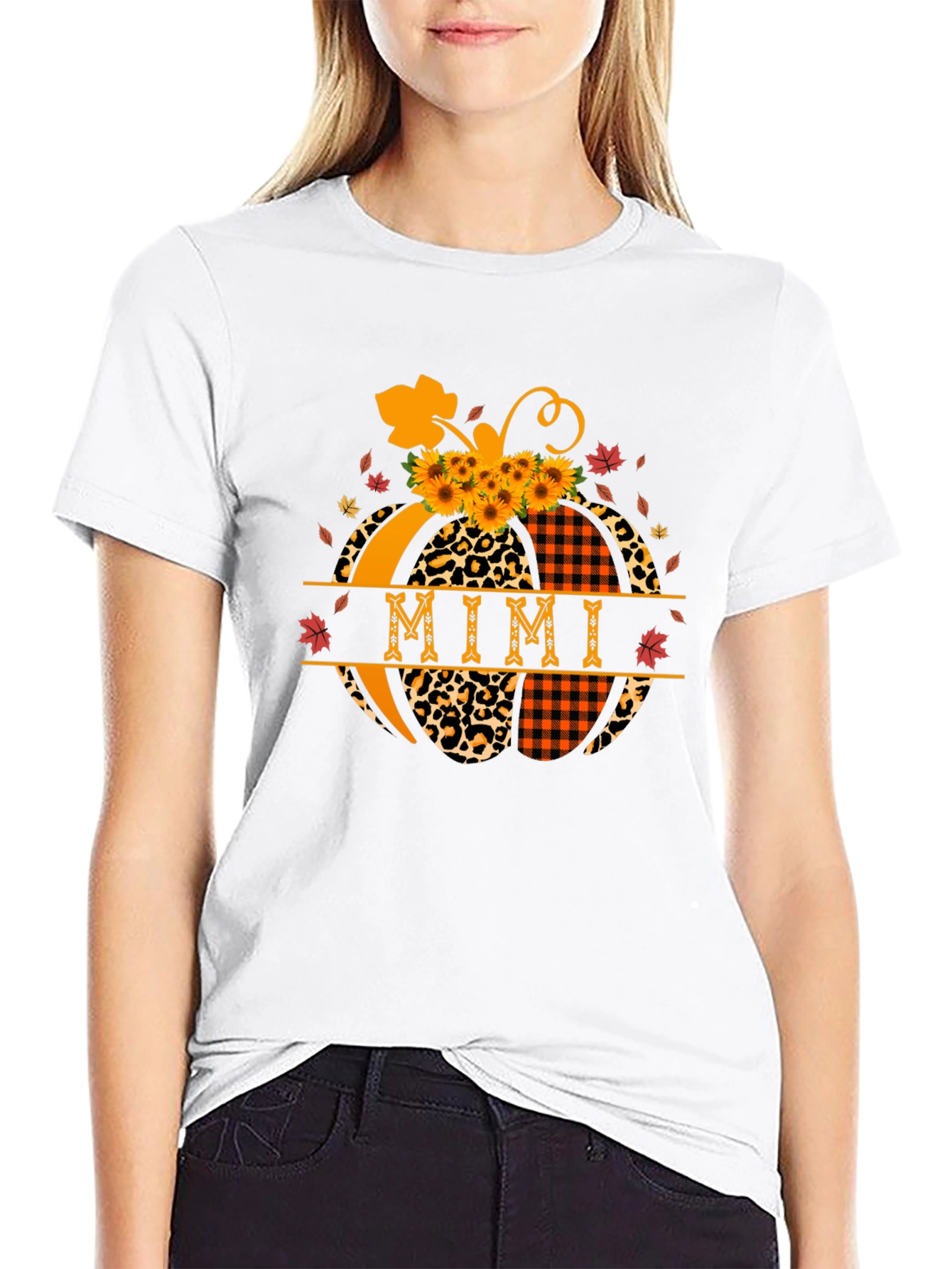 Mimi Pumpkin T-Shirt Fall Thanksgiving