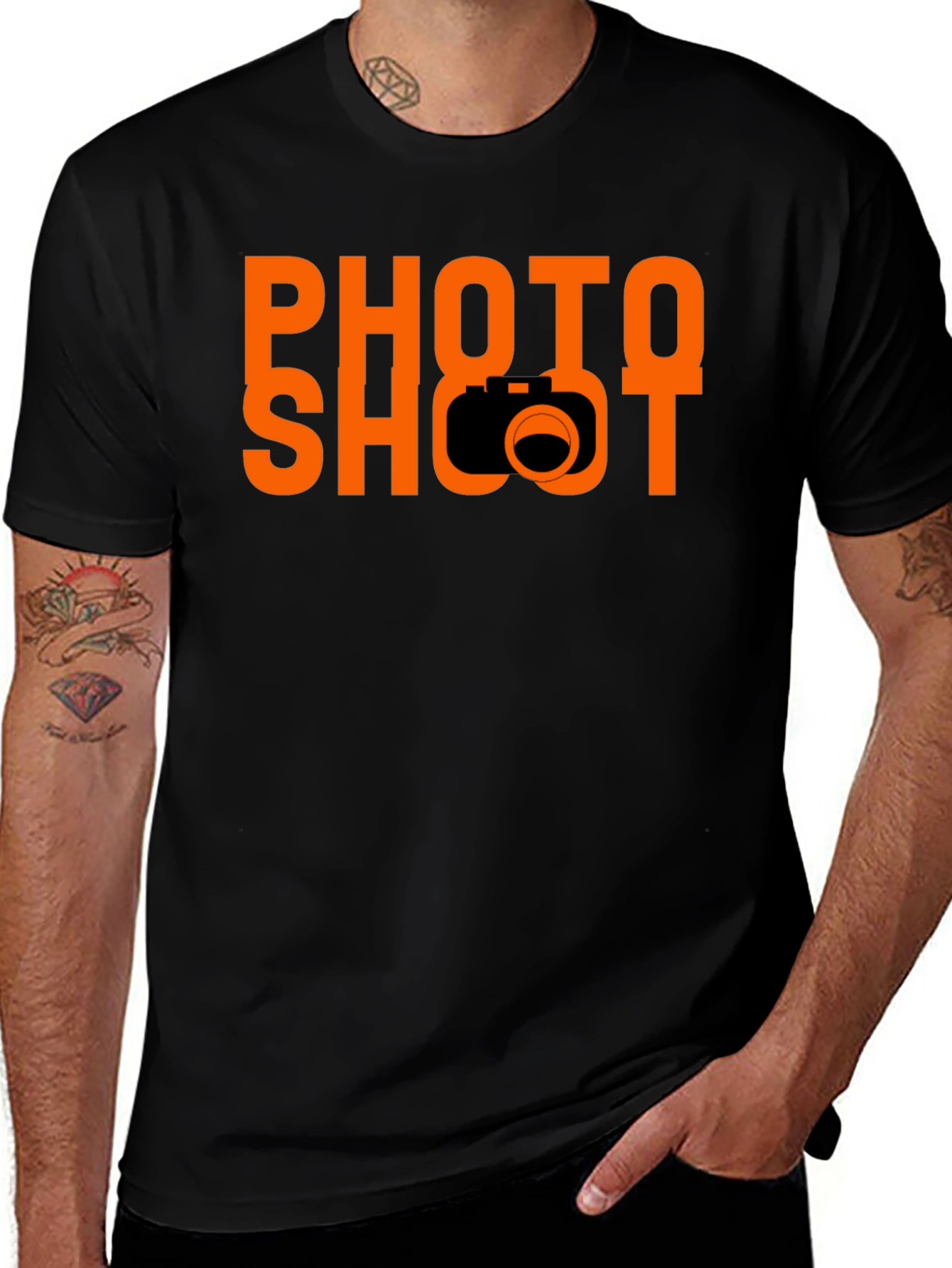 Photo Shoot Black T-Shirt - Camera Graphic Tee