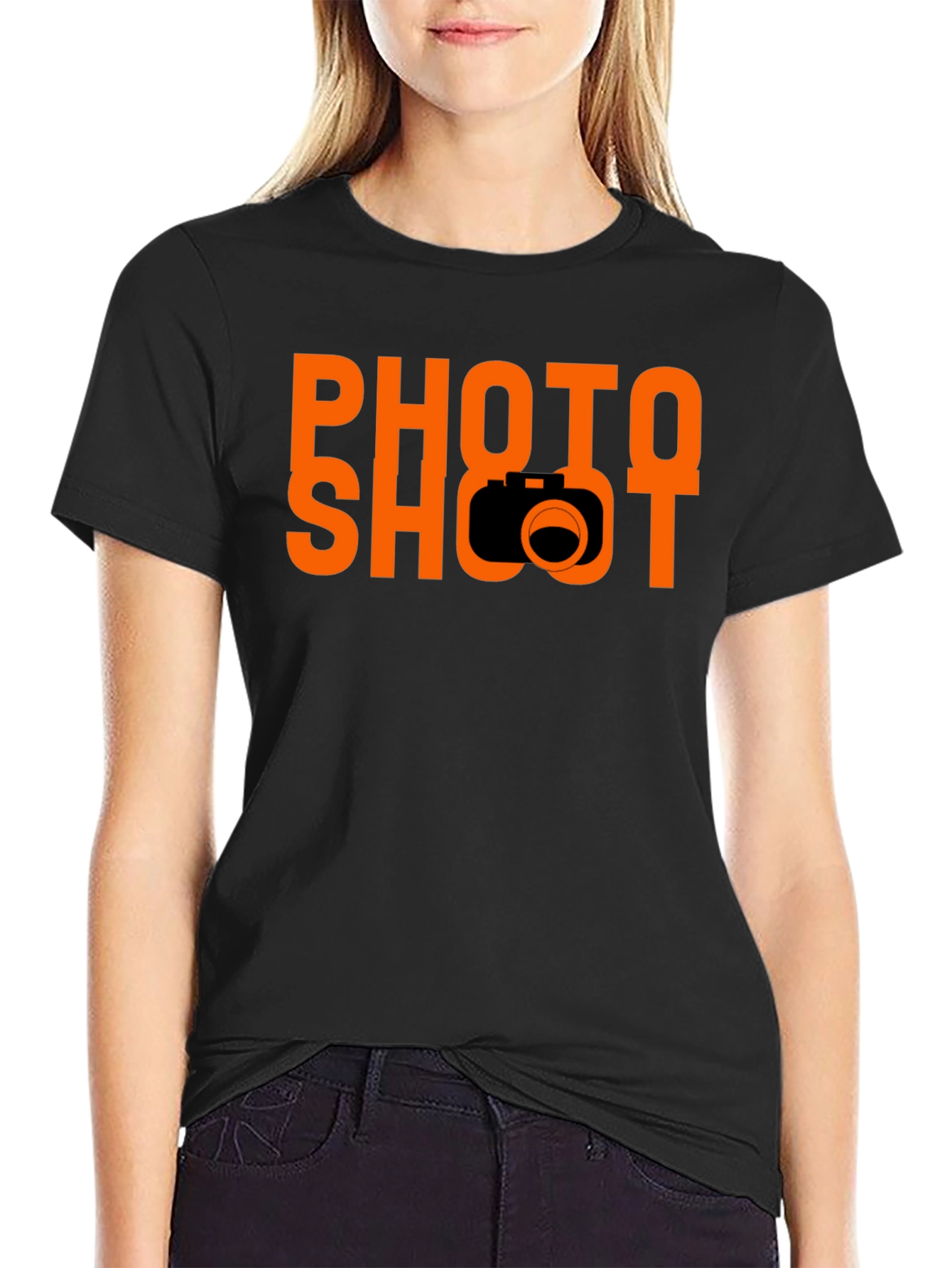 Photo Shoot Black T-Shirt - Camera Graphic Tee