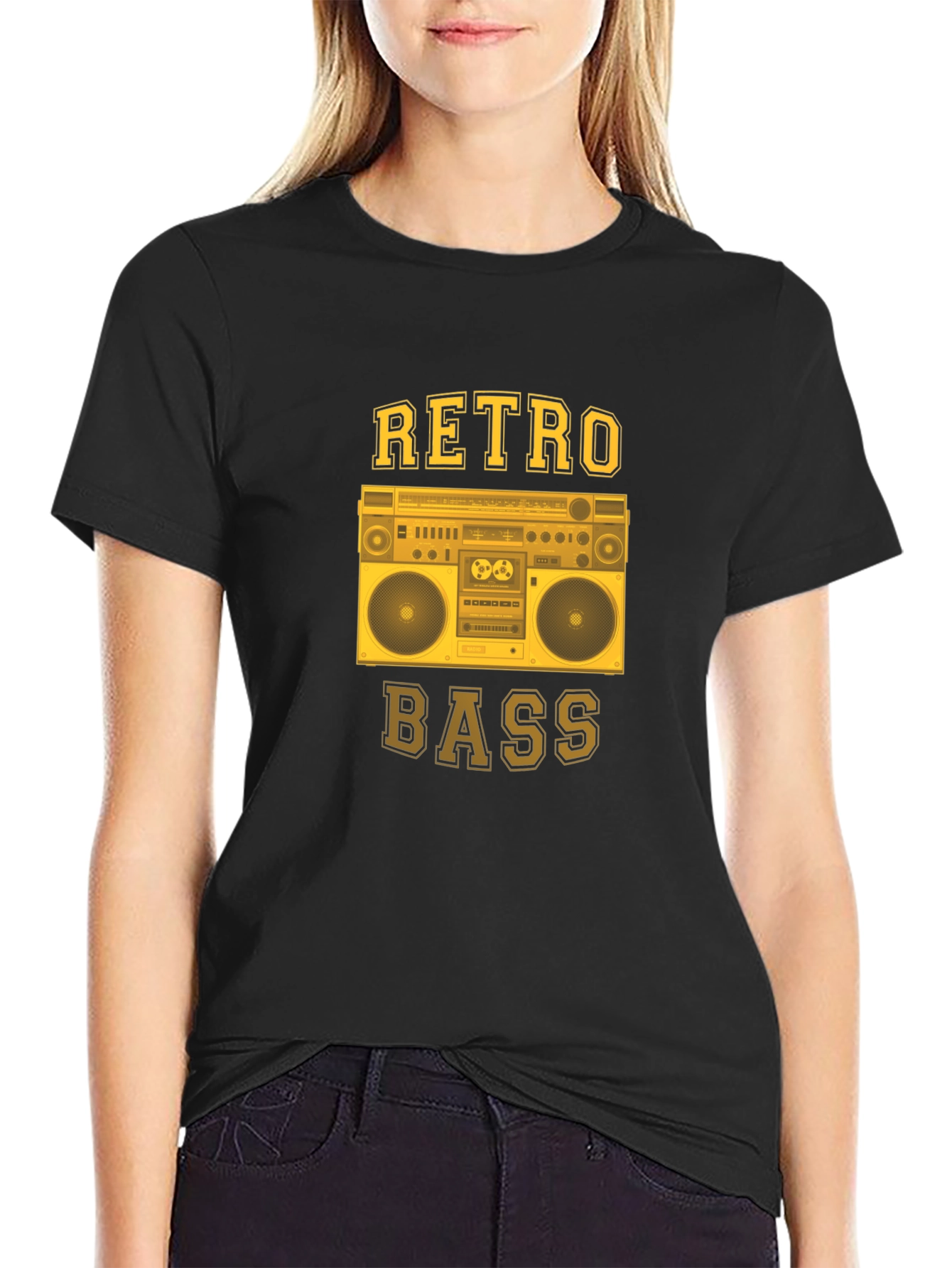 Retro Bass Boombox Graphic T-Shirt