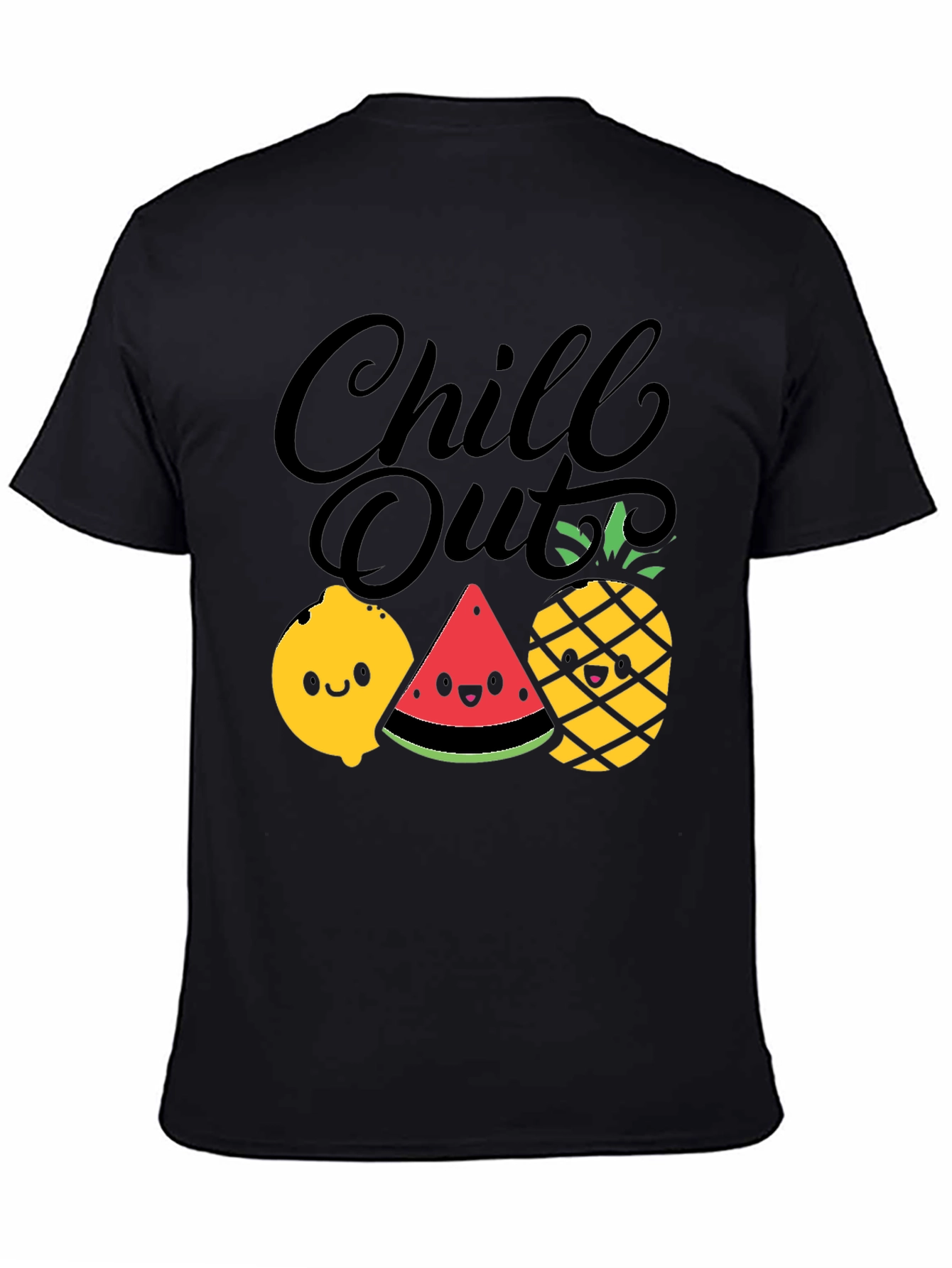 Chill Out Fruit Graphic Tee - Summer Relaxed Fit