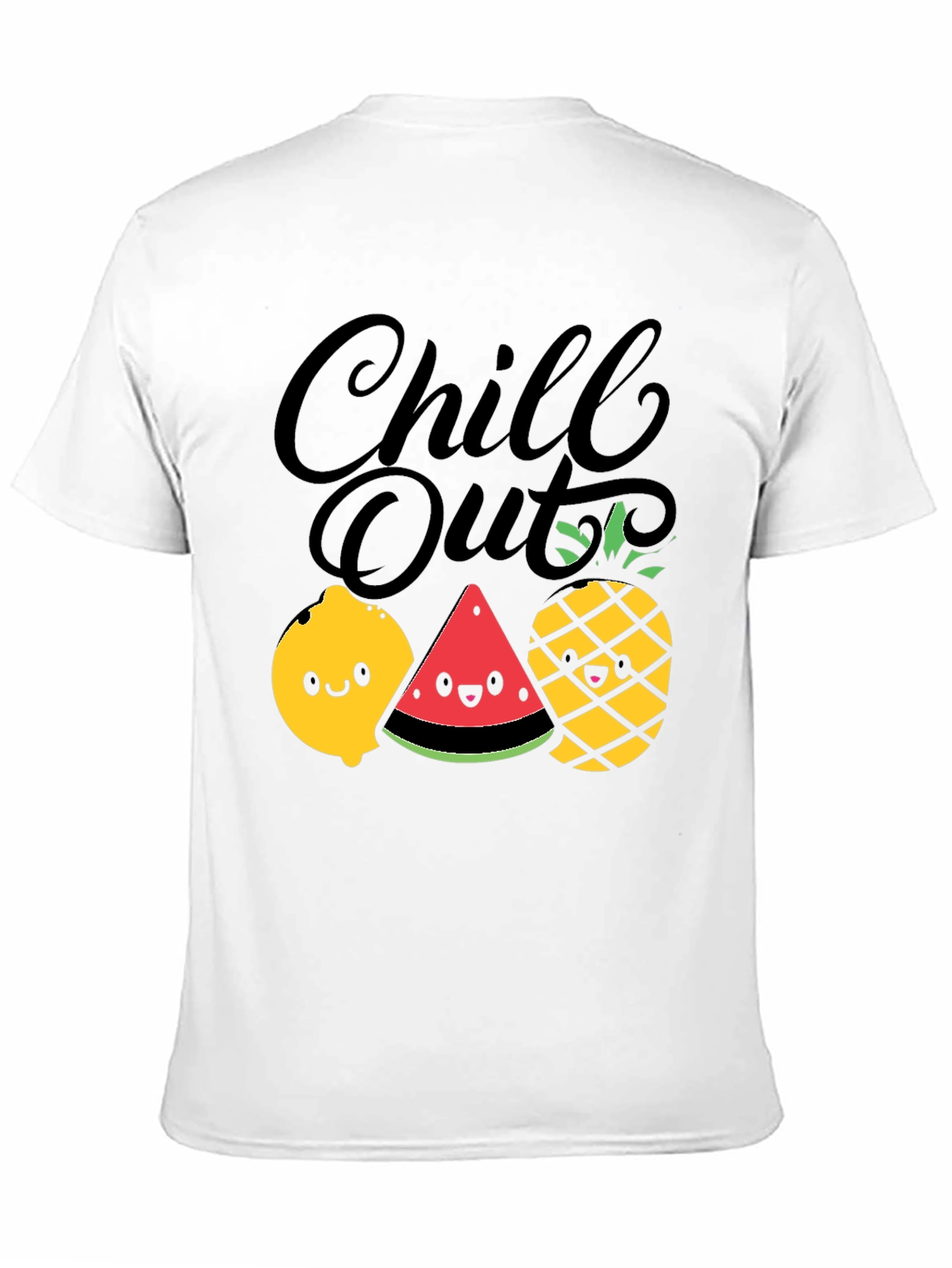 Chill Out Fruit Graphic Tee - Summer Relaxed Fit