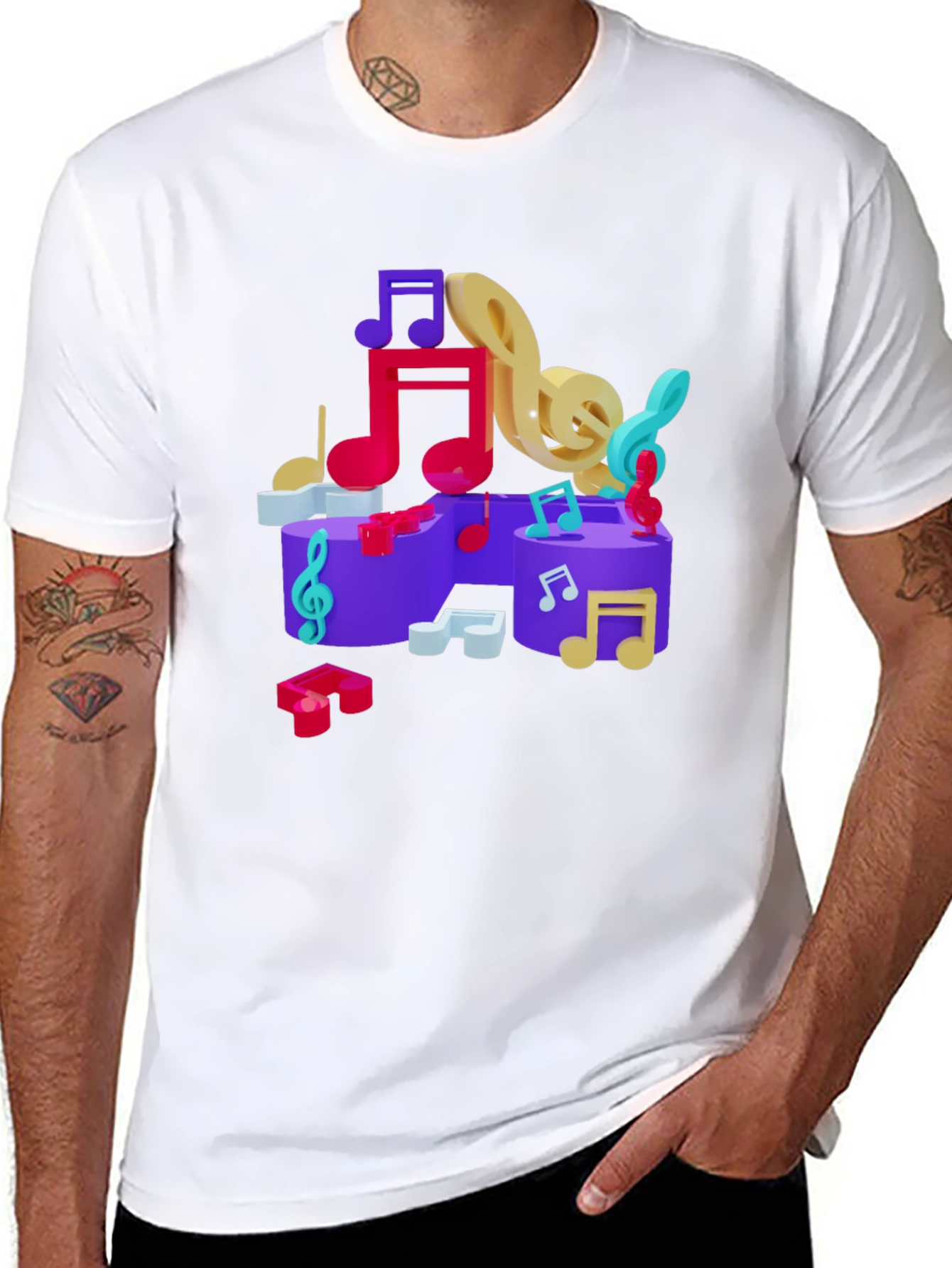 Musical Notes Graphic T-Shirt