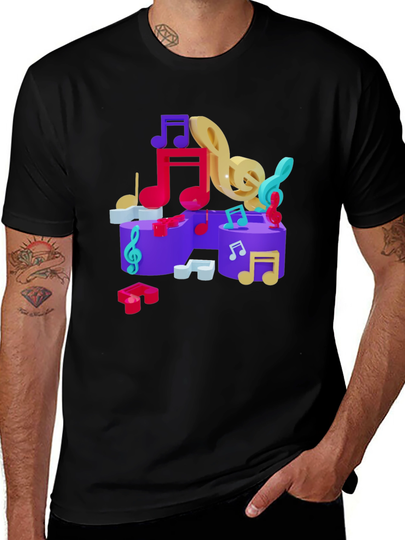 Musical Notes Graphic T-Shirt