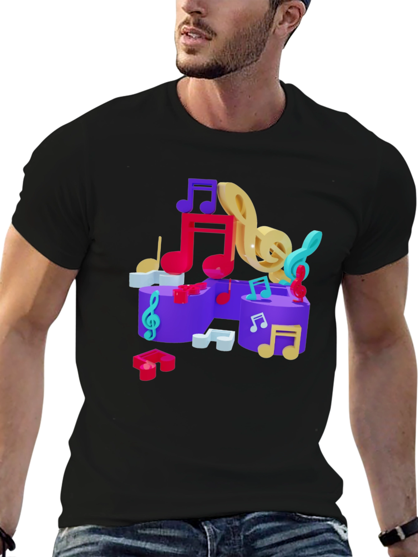Musical Notes Graphic T-Shirt