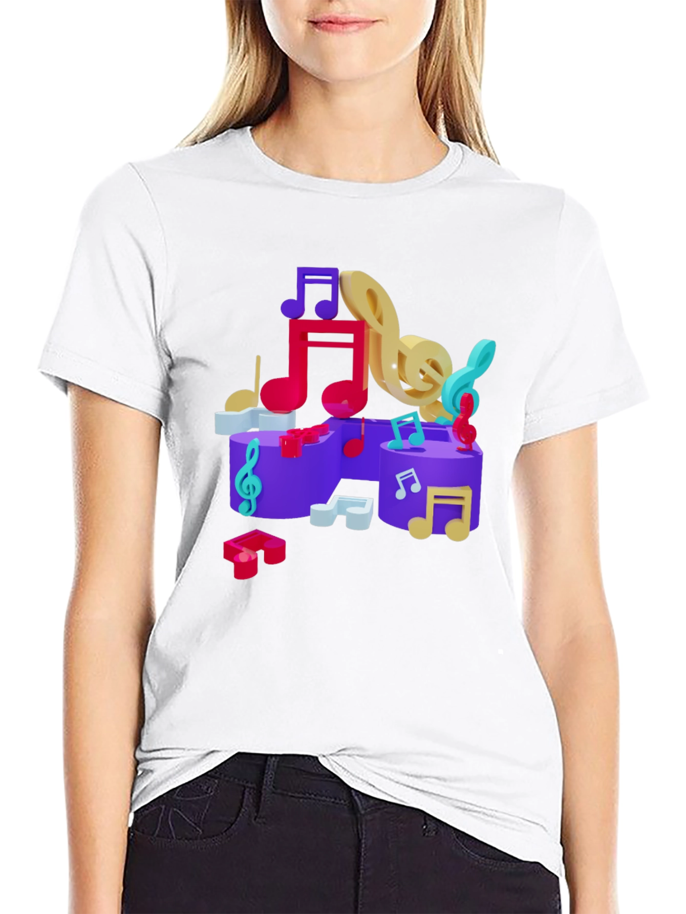 Musical Notes Graphic T-Shirt