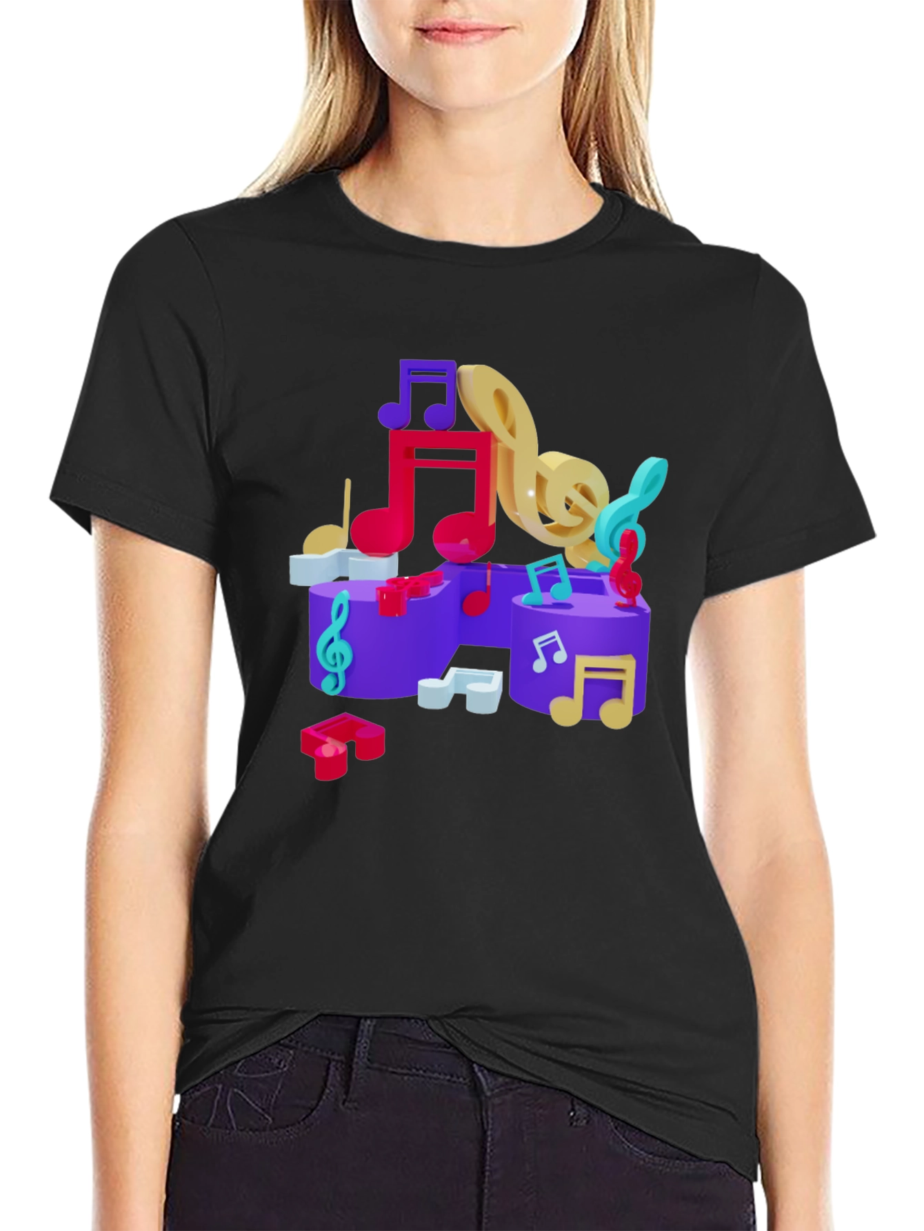 Musical Notes Graphic T-Shirt