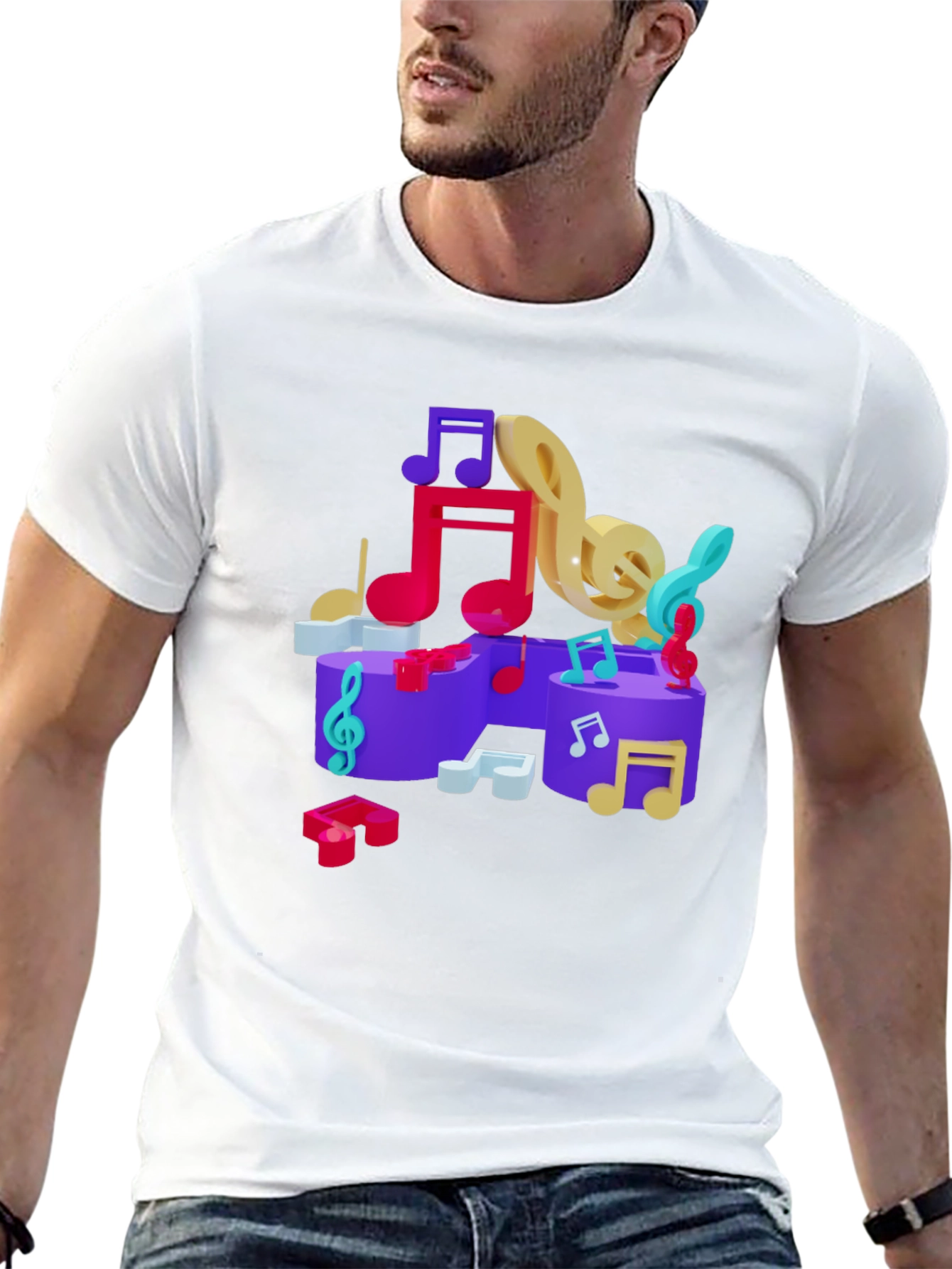 Musical Notes Graphic T-Shirt