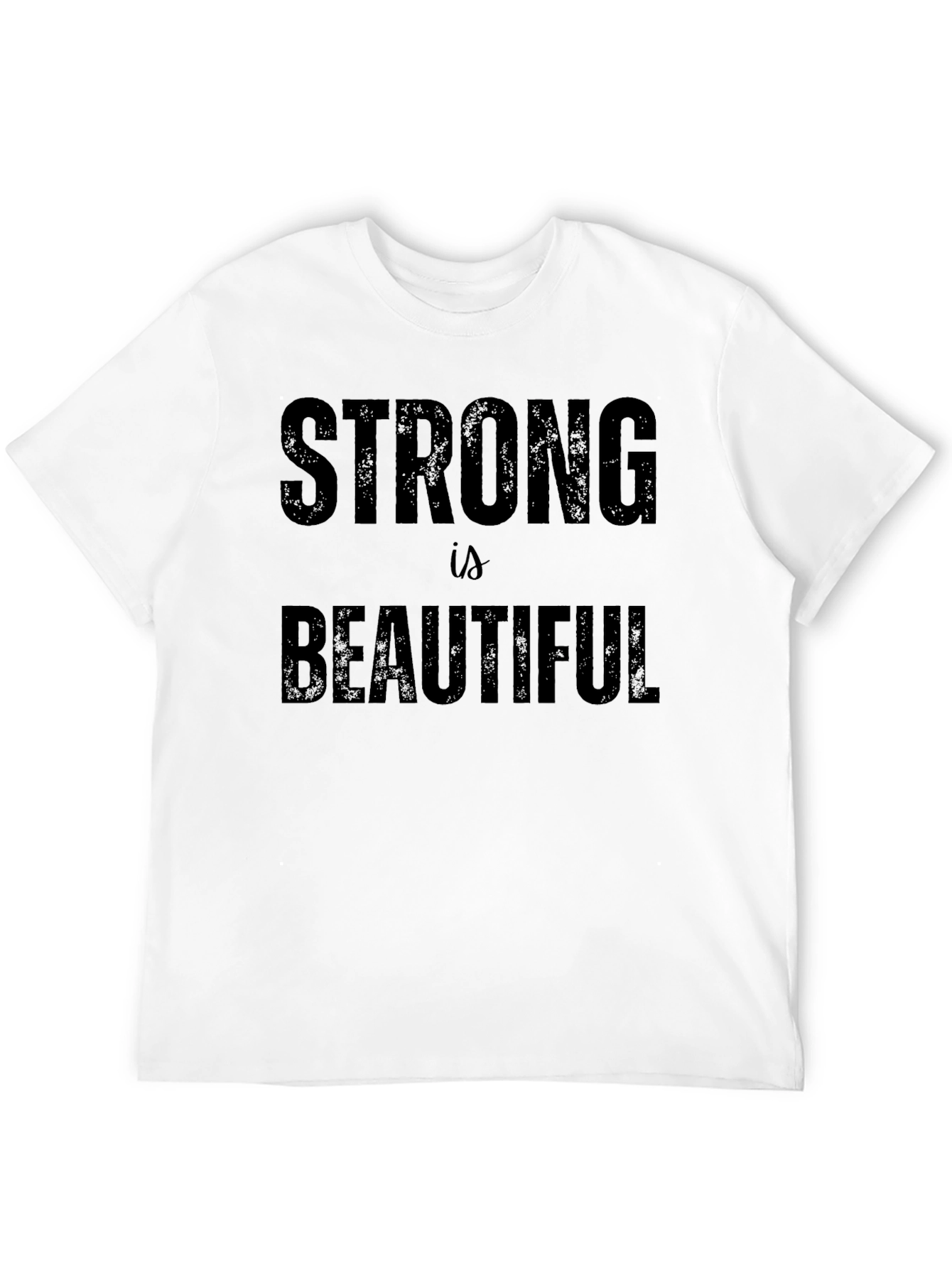 Strong Is Beautiful Mens Black Graphic Tee