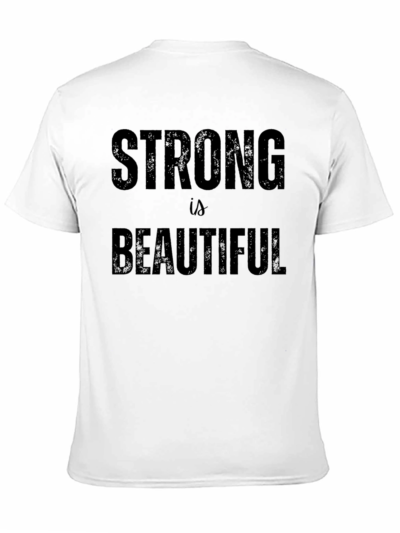 Strong Is Beautiful Mens Black Graphic Tee
