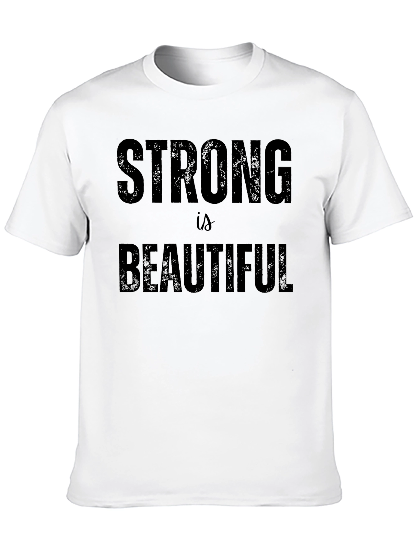 Strong Is Beautiful Mens Black Graphic Tee