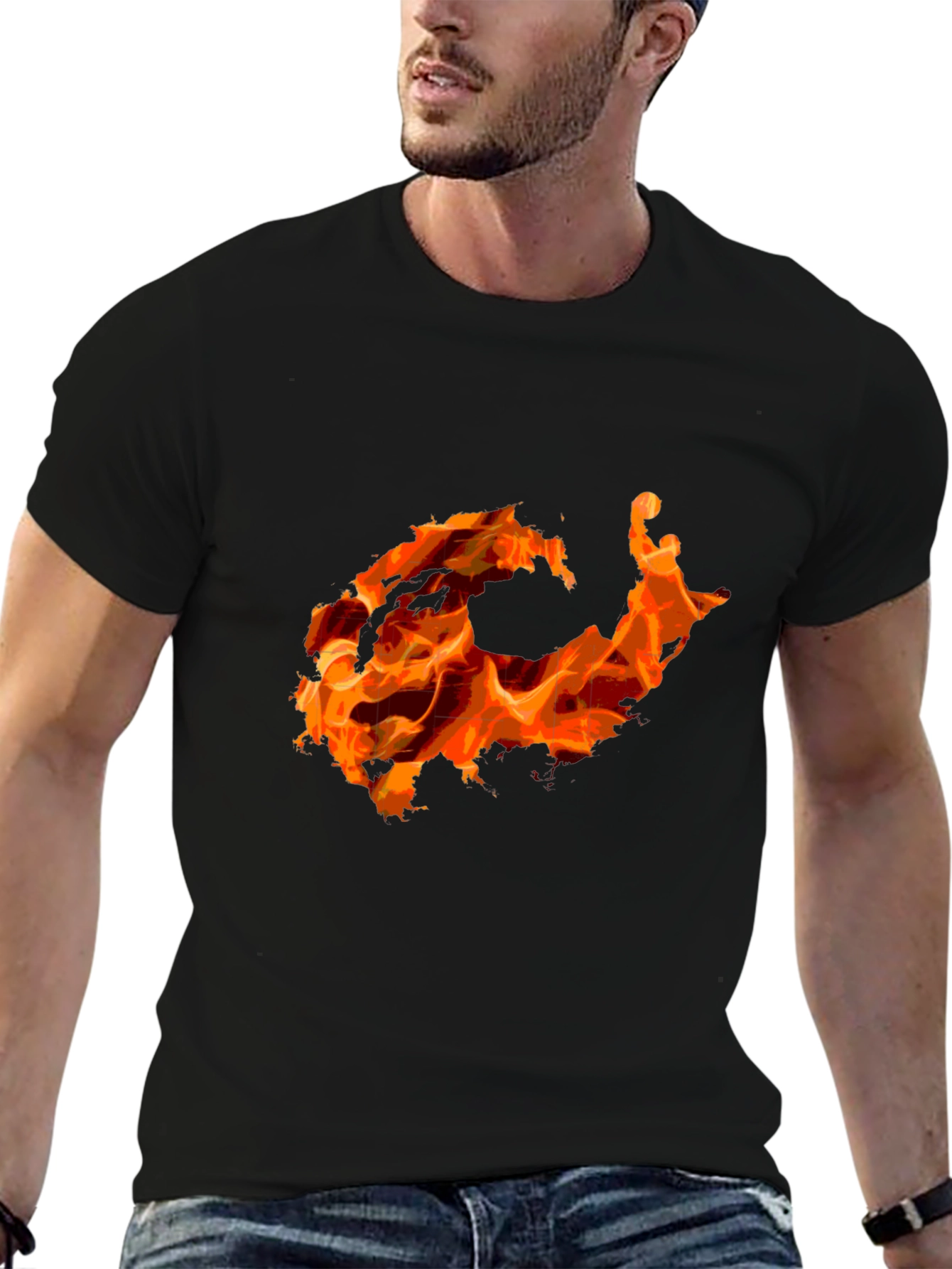 Inferno Graphic Tee - Bold Flame Design