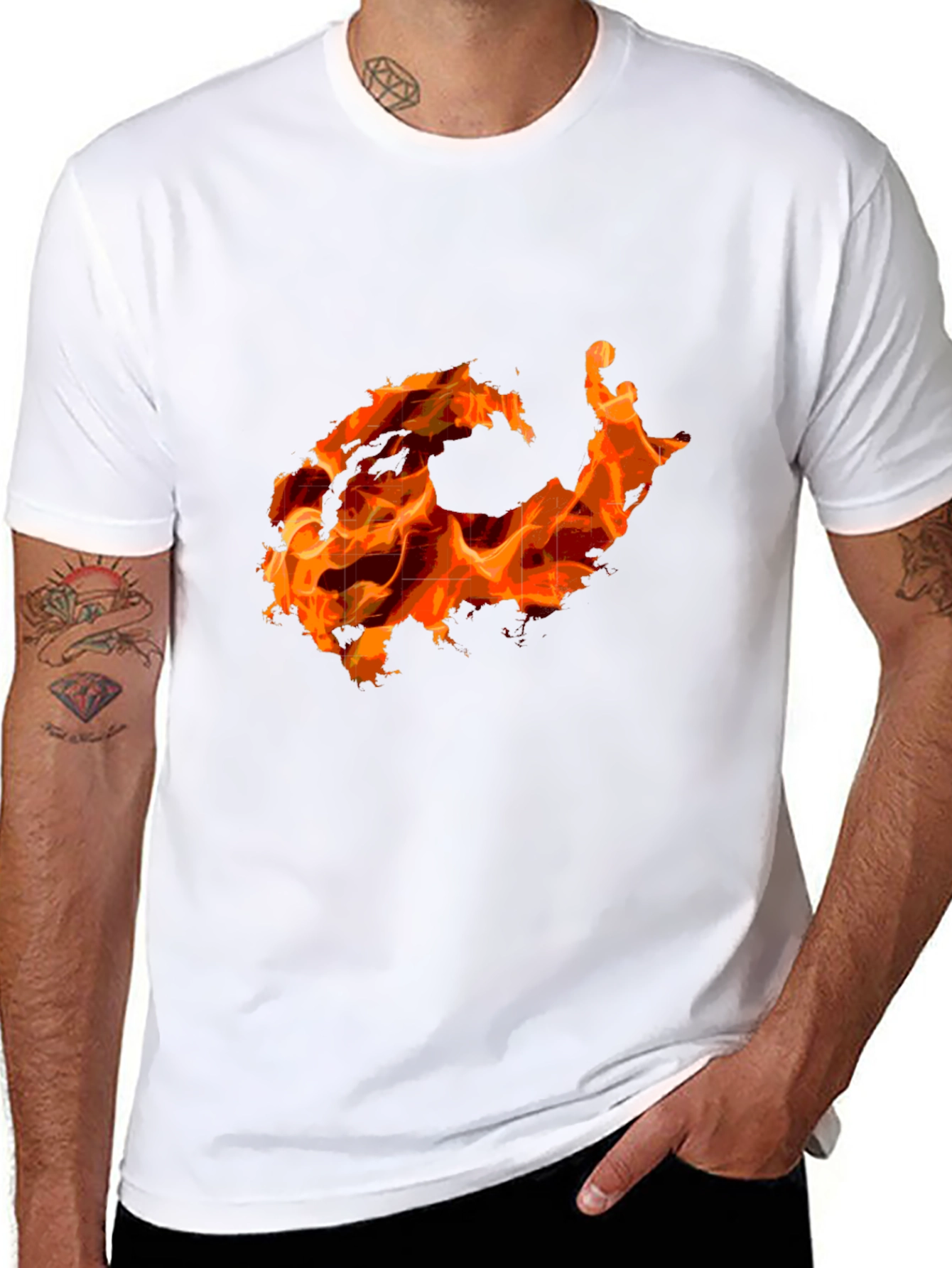 Inferno Graphic Tee - Bold Flame Design