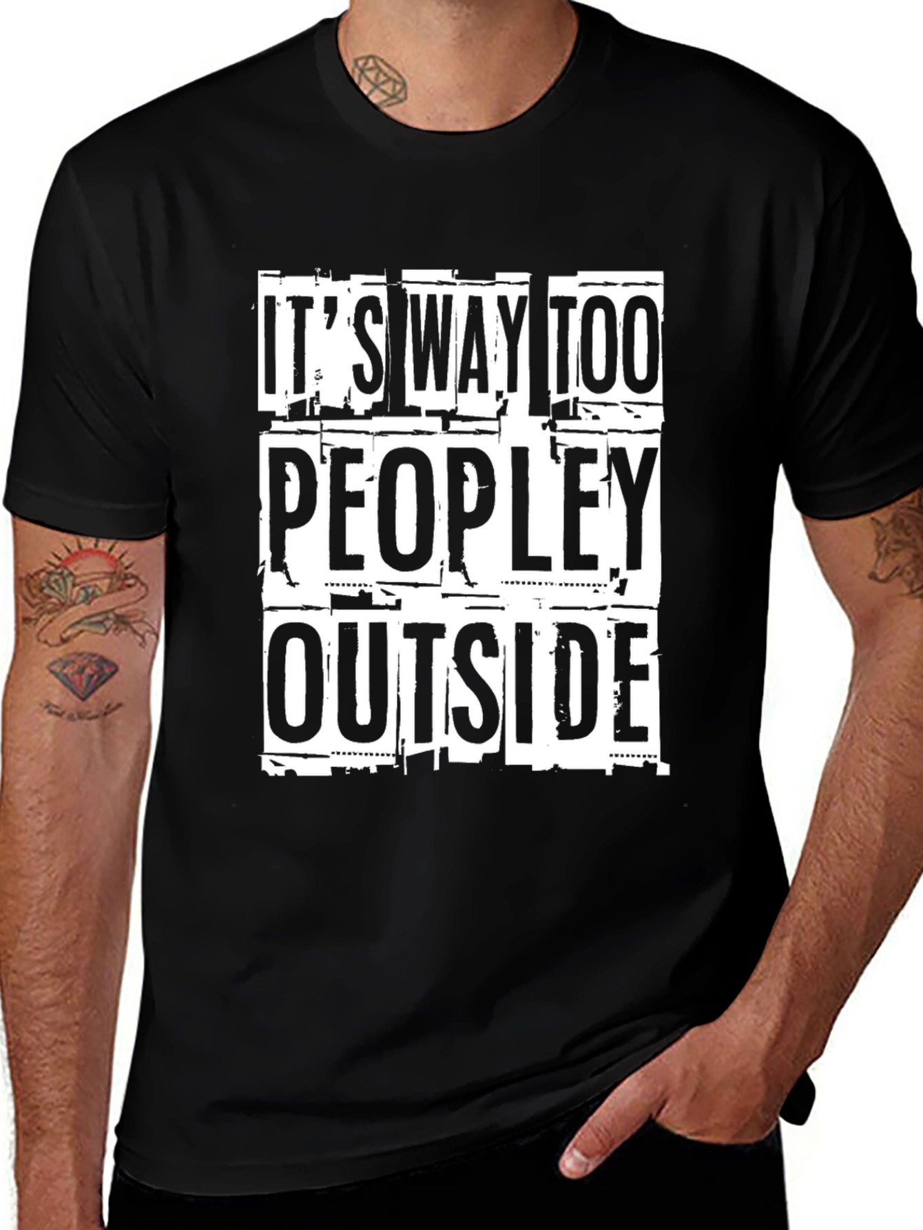 Its Way Too Peopley Outside Graphic T-Shirt
