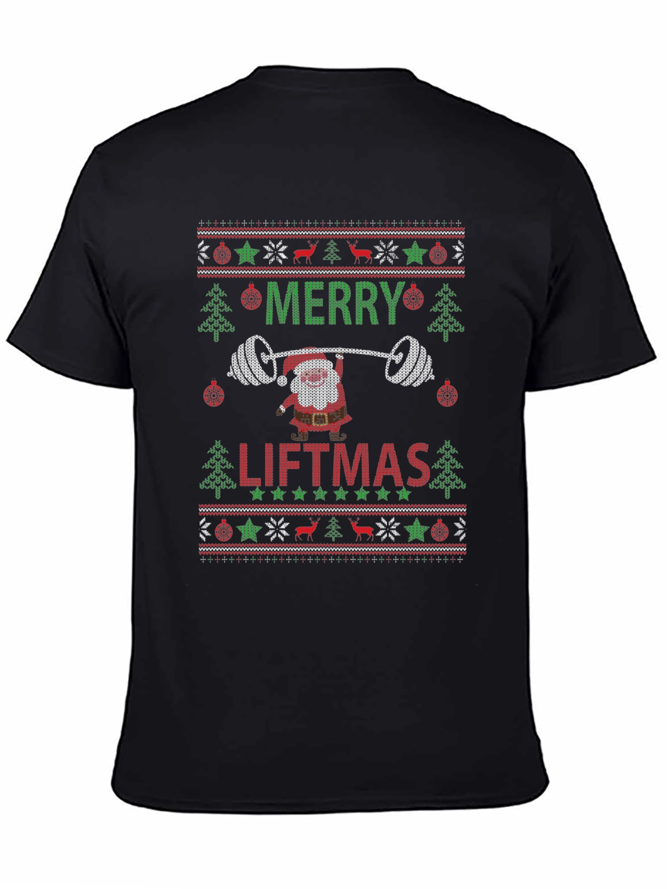 Merry Liftmas Santa Ugly Christmas Sweater T-Shirt