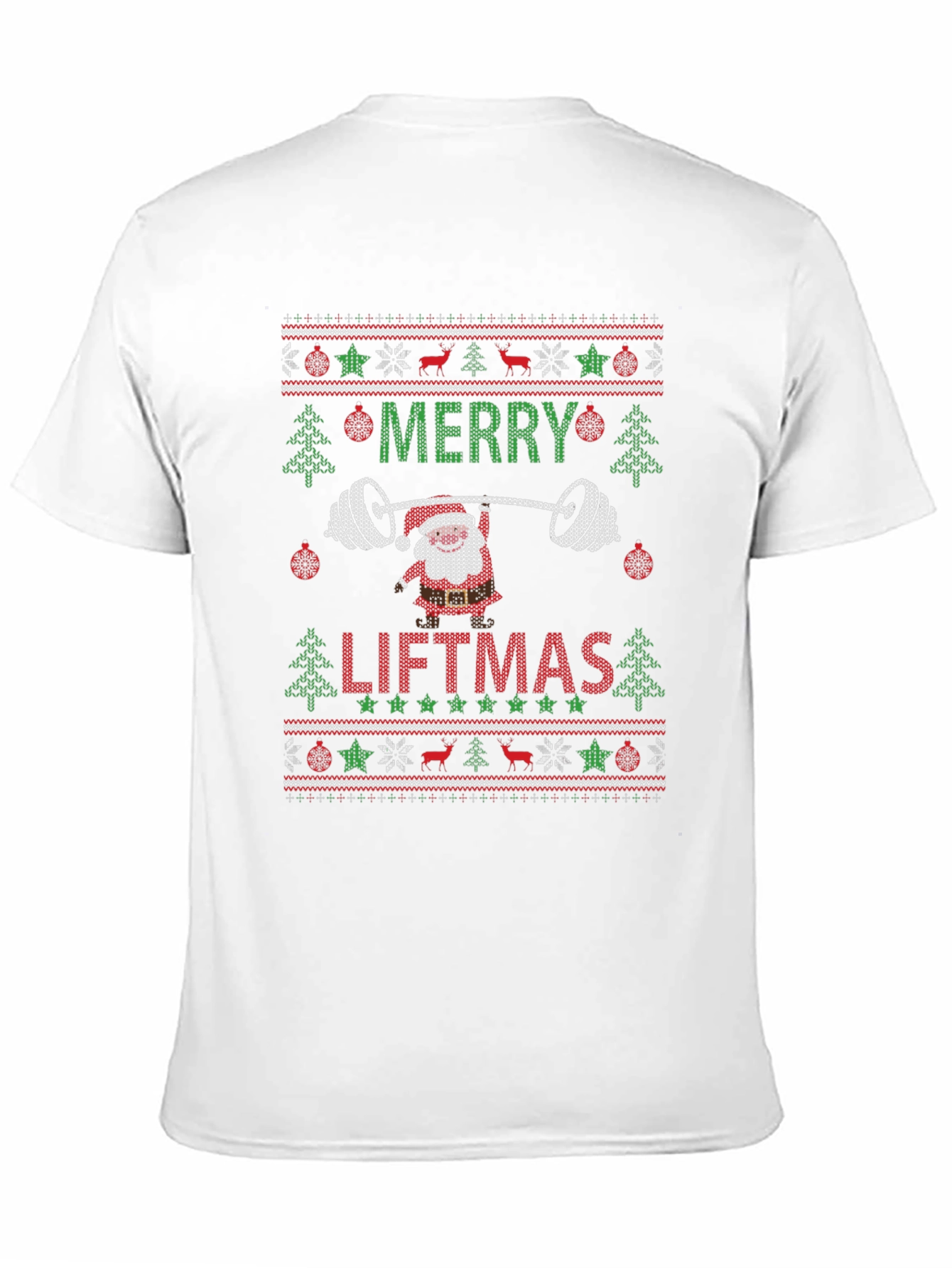Merry Liftmas Santa Ugly Christmas Sweater T-Shirt
