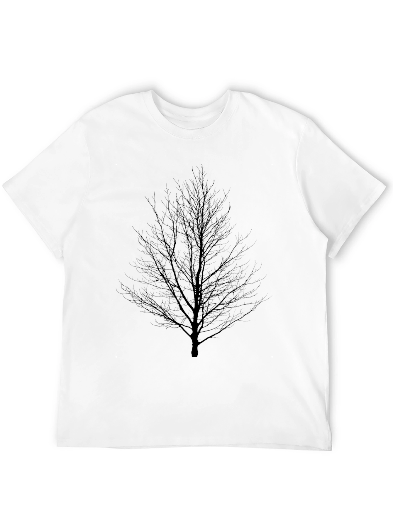 Minimalist Tree Silhouette Black T-Shirt