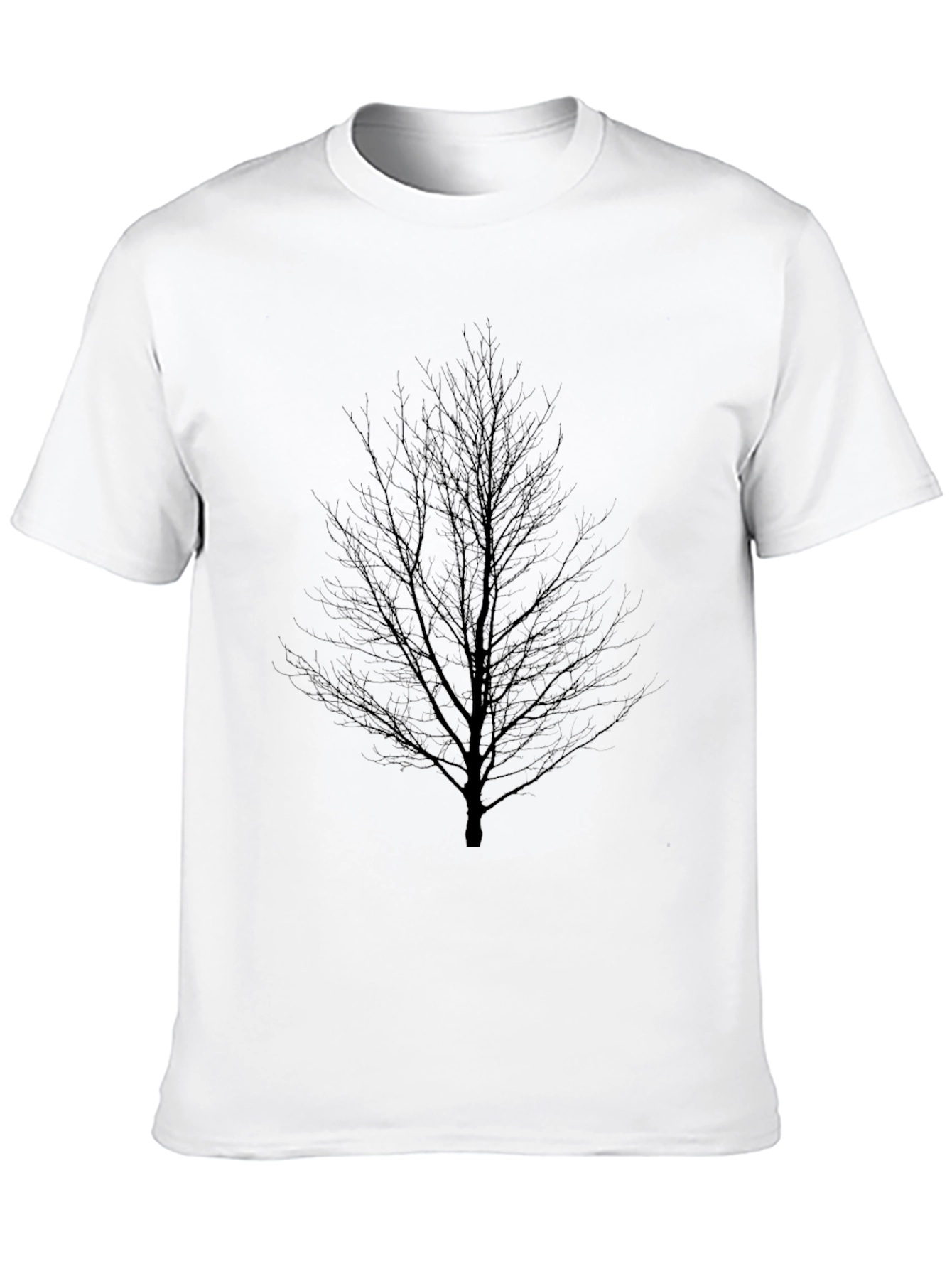 Minimalist Tree Silhouette Black T-Shirt