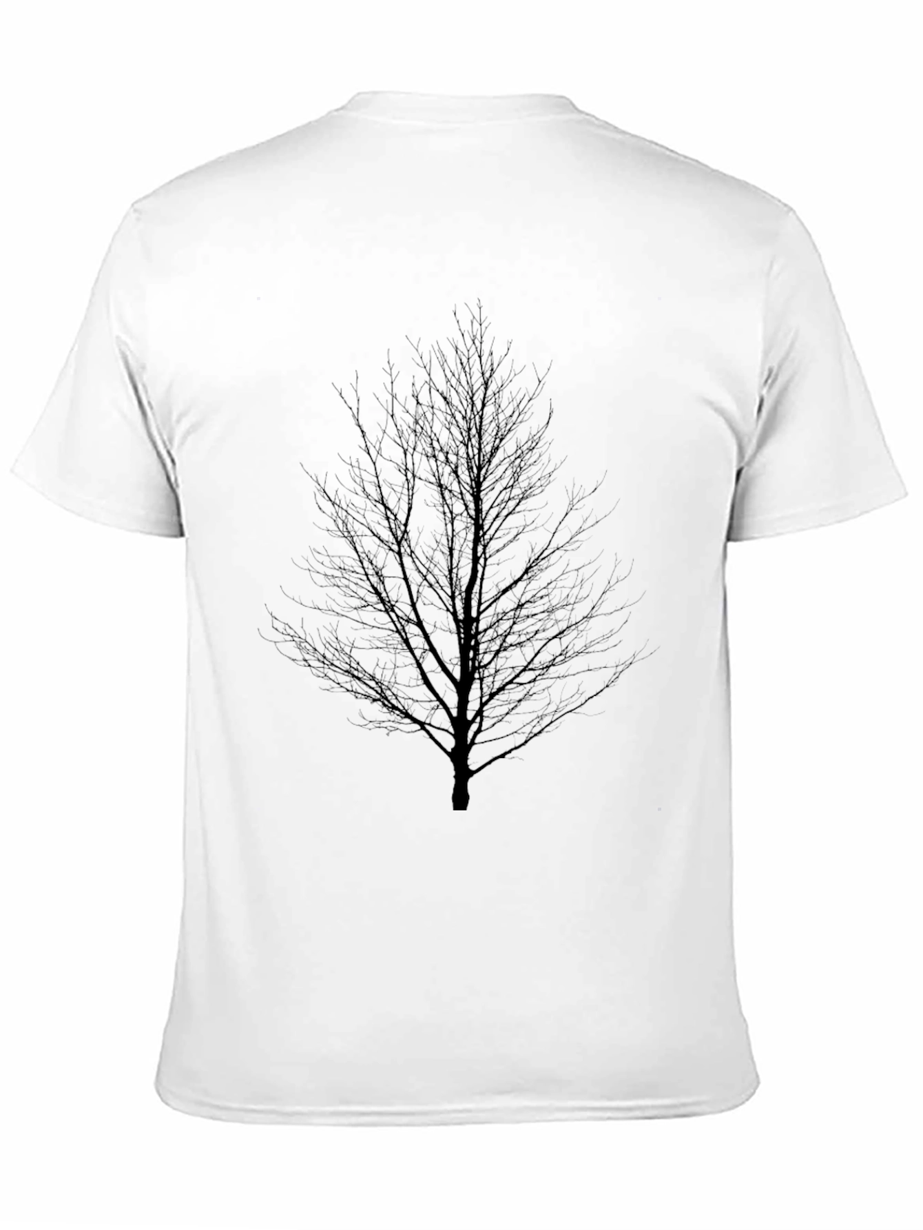 Minimalist Tree Silhouette Black T-Shirt