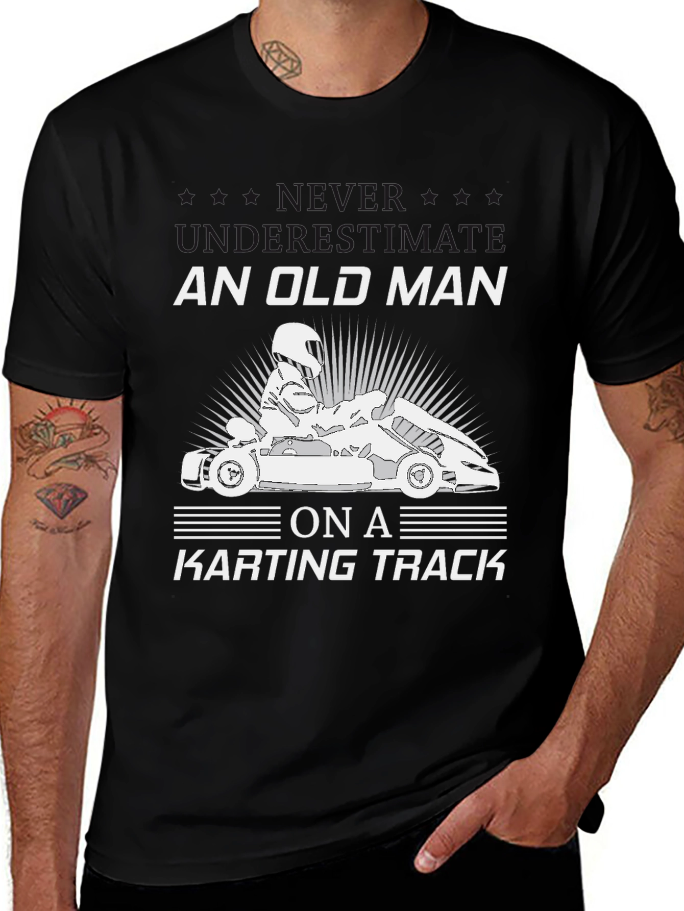 Old Man Karting Track T-Shirt - Driver Gift