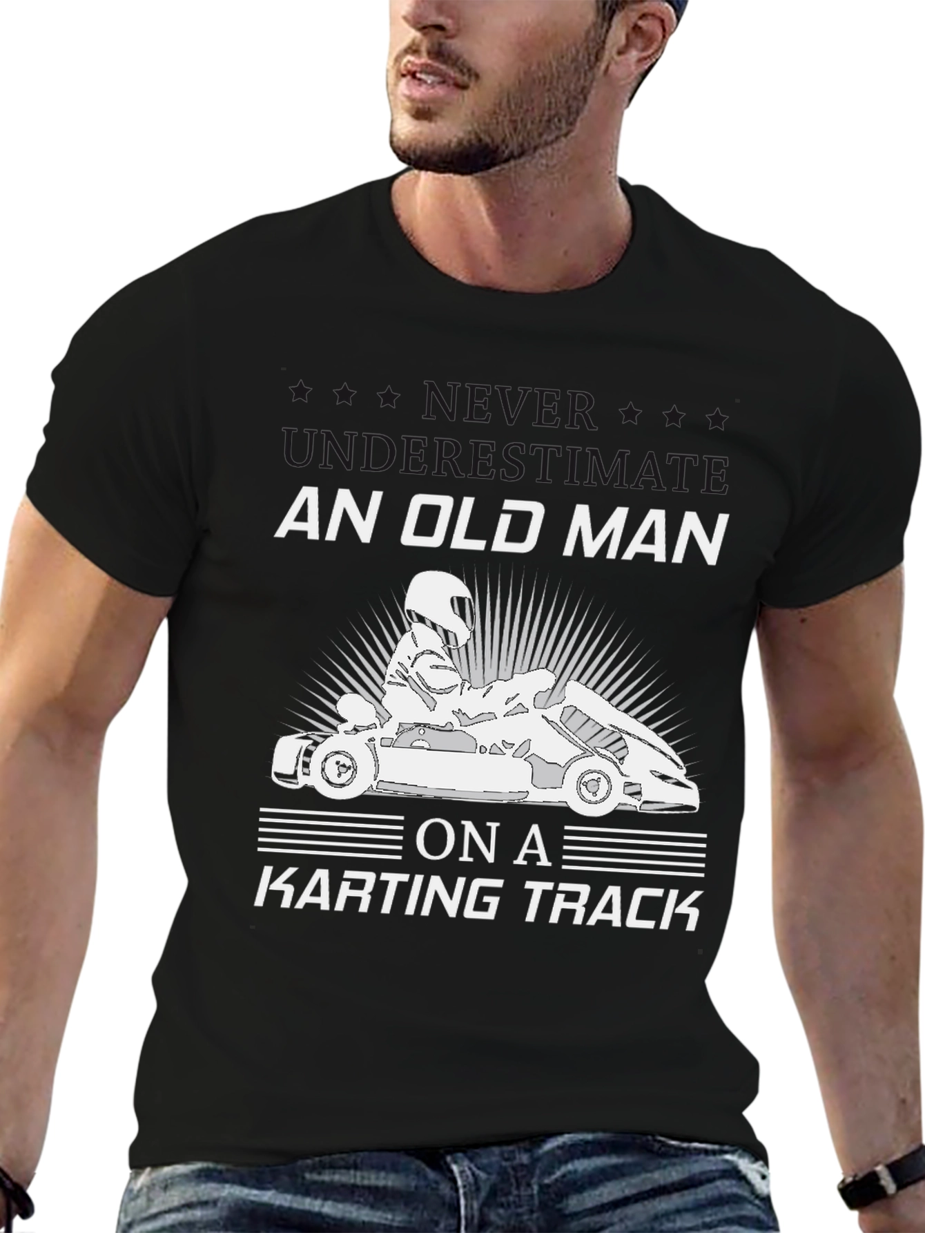 Old Man Karting Track T-Shirt - Driver Gift