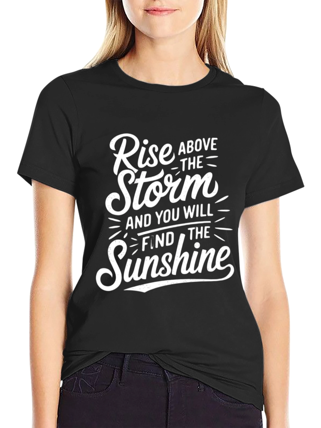 Rise Above the Storm Graphic Tee - Black