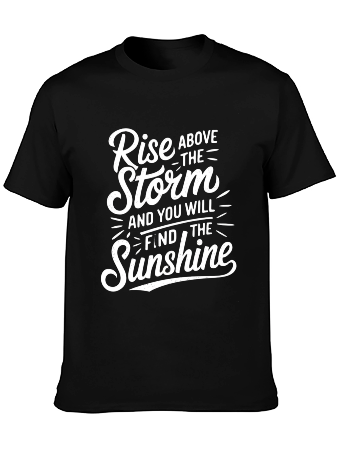 Rise Above the Storm Graphic Tee - Black