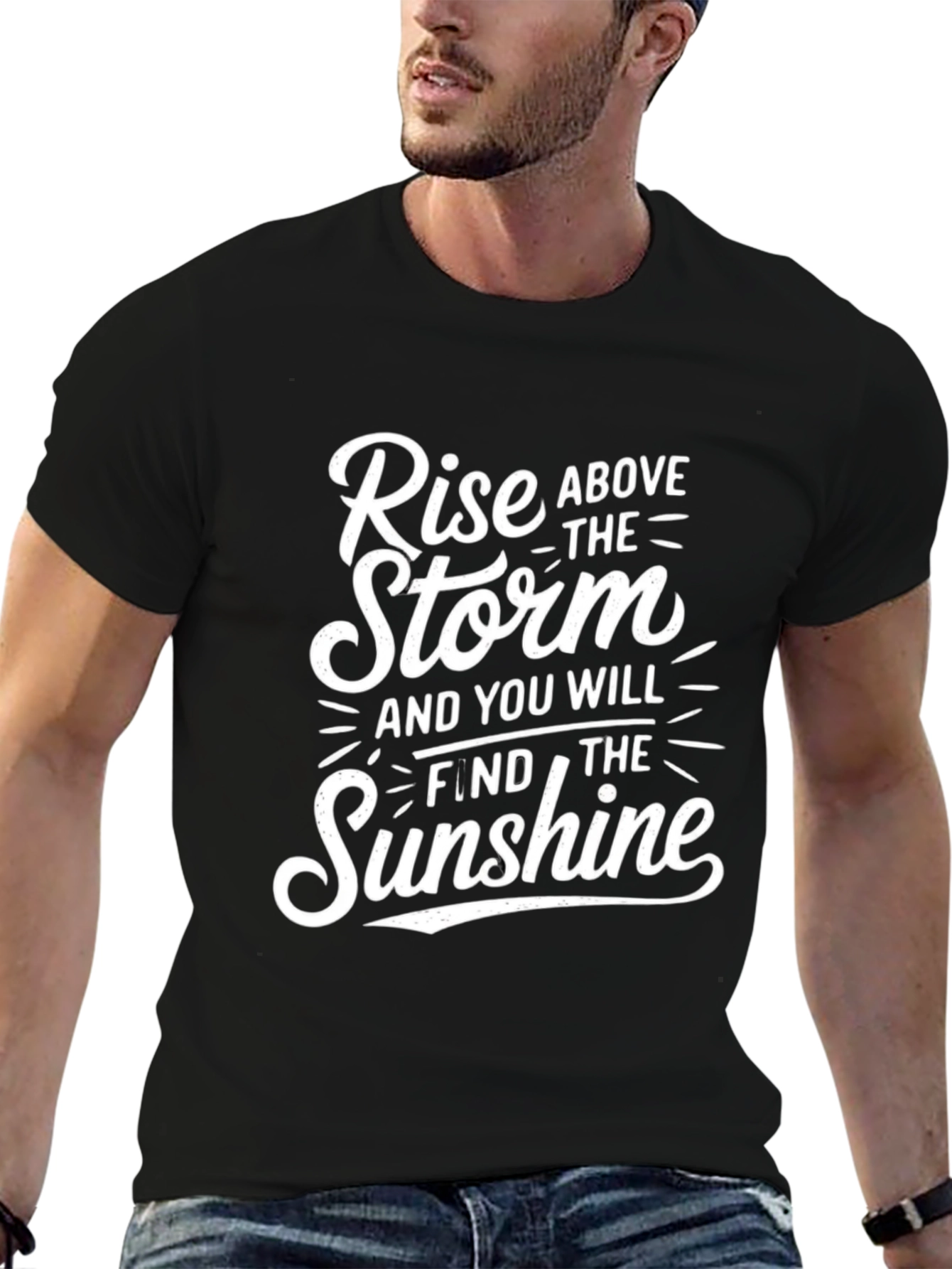 Rise Above the Storm Graphic Tee - Black