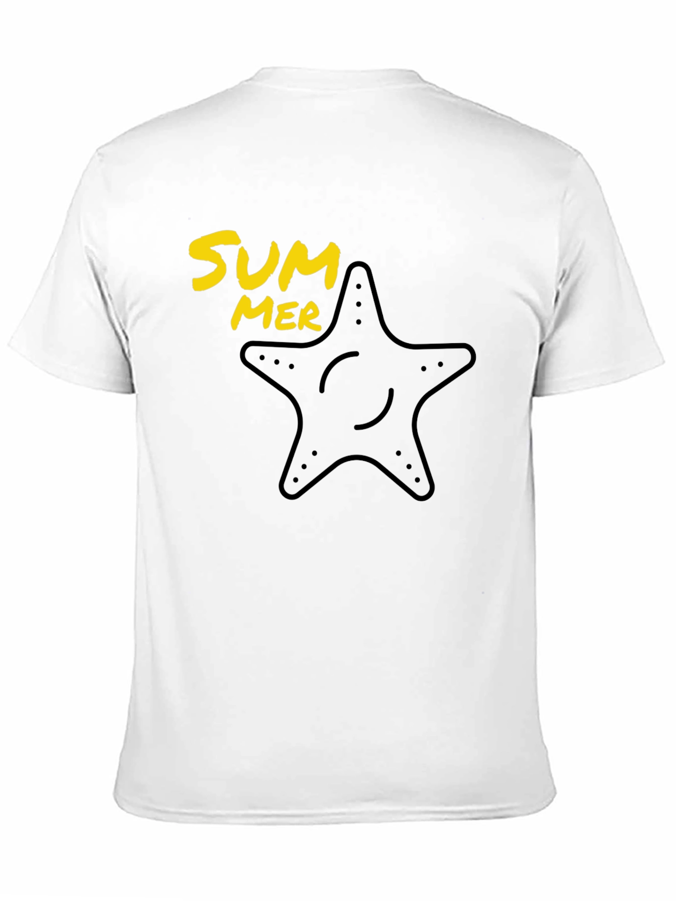Summer Starfish Graphic Tee - Black