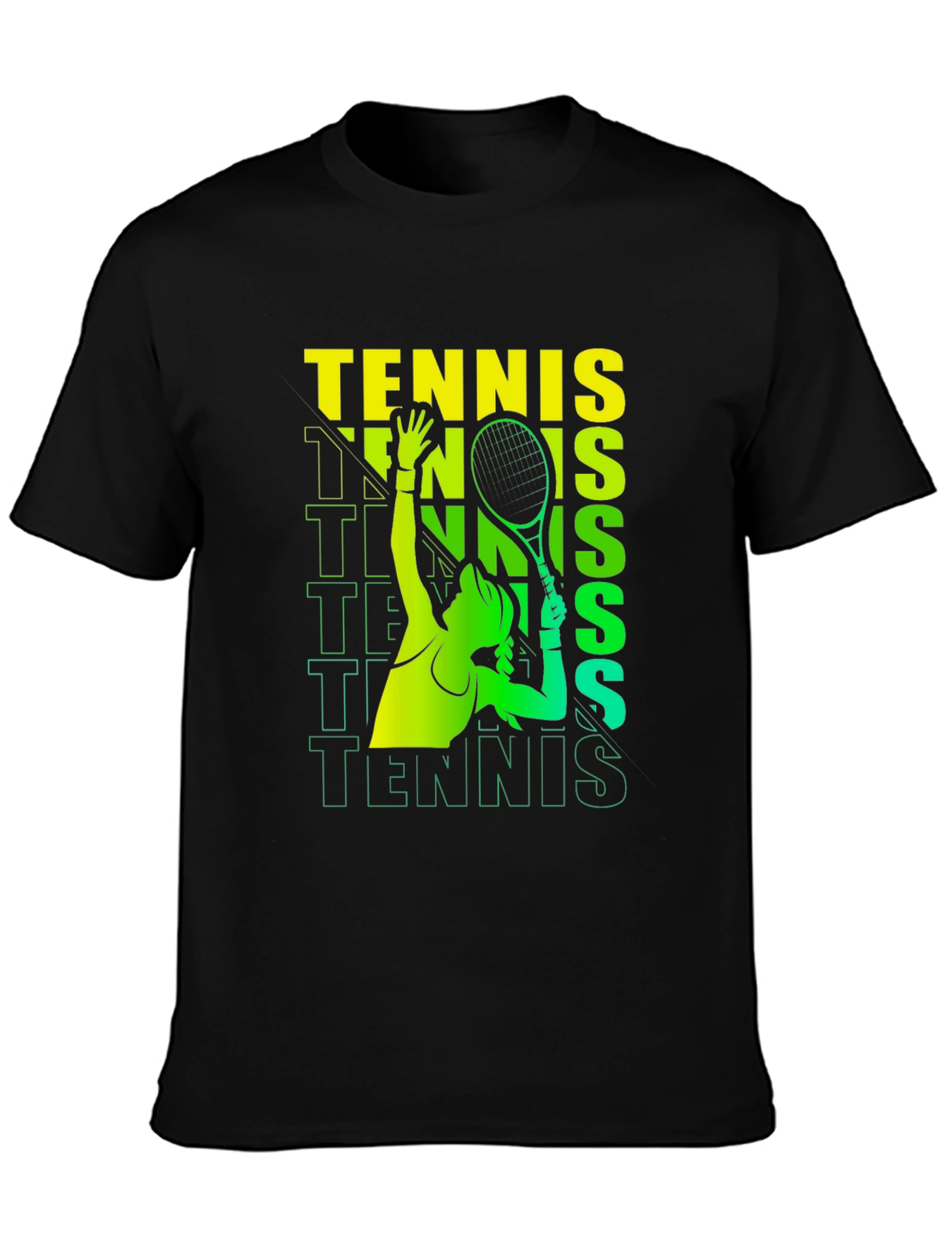 Tennis Player Graphic Print T-Shirt