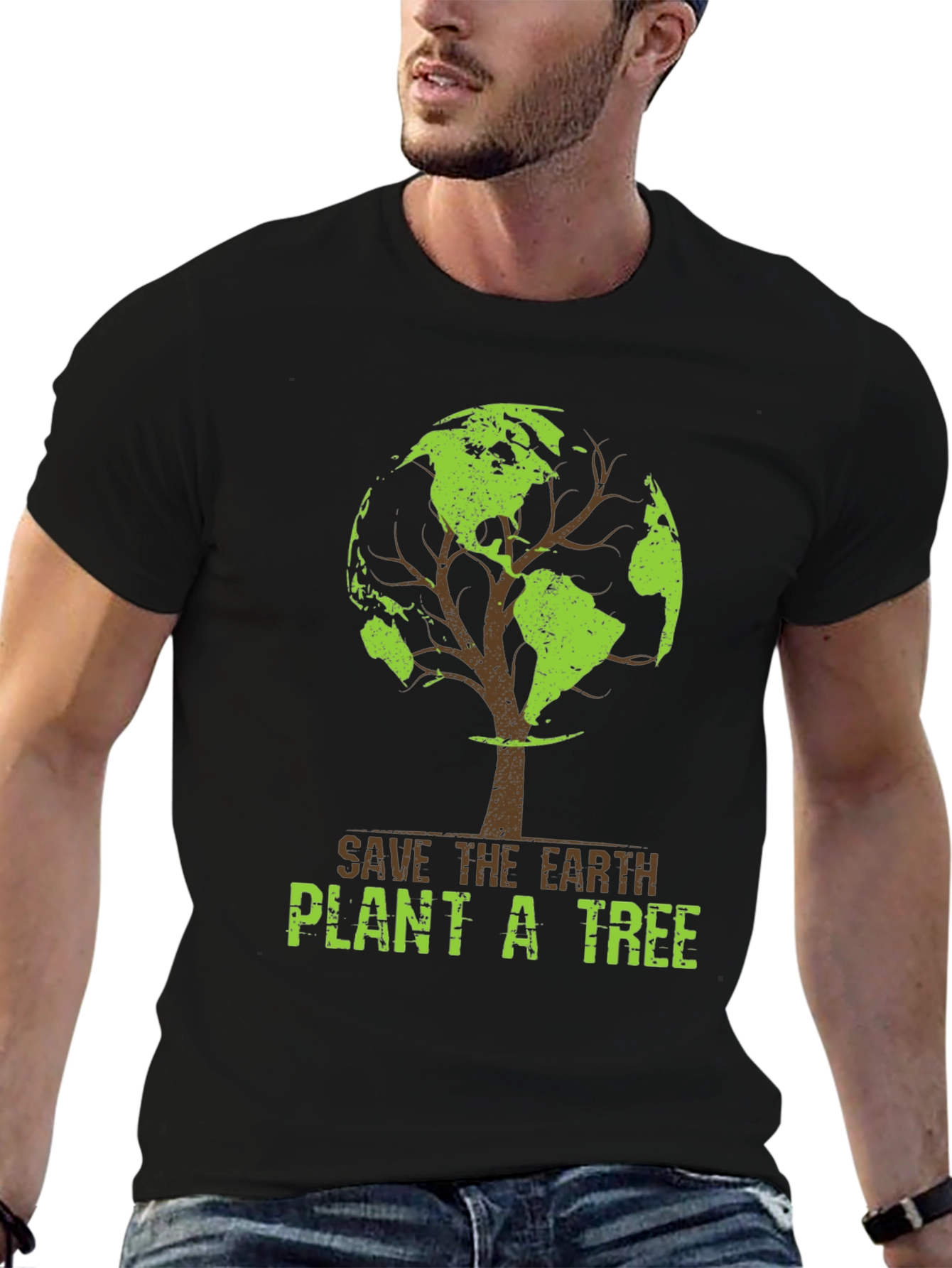 Earth Tree Graphic T-Shirt - Save the Planet