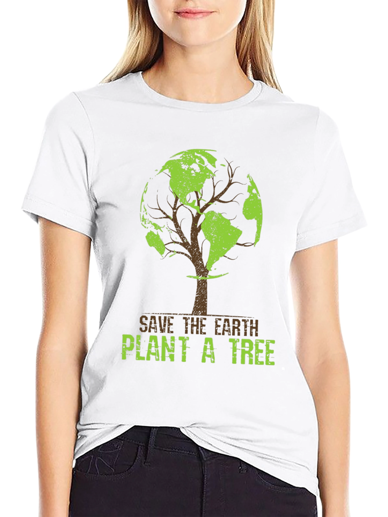 Earth Tree Graphic T-Shirt - Save the Planet